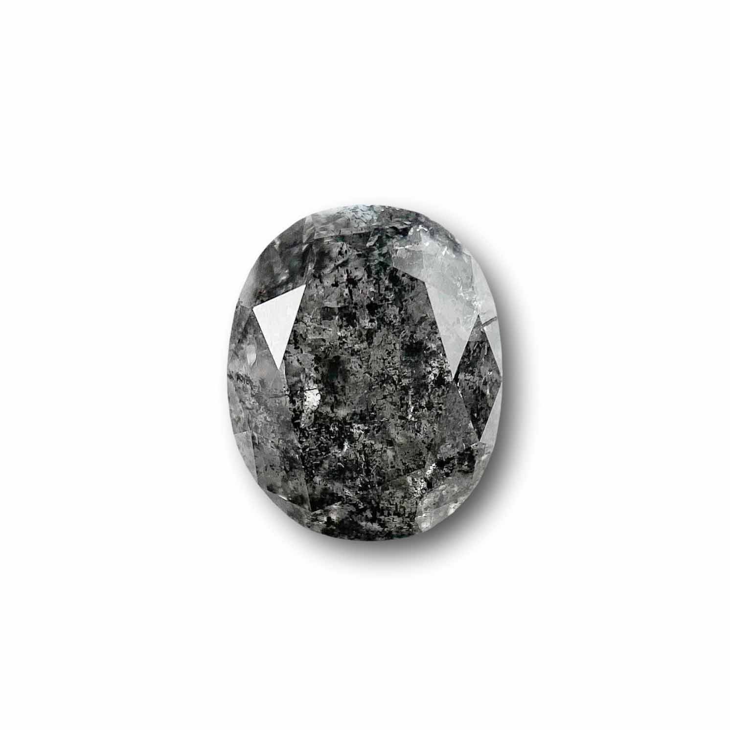 1.03ct | Salt & Pepper Oval Shape Brilliant Cut Diamond - Modern Rustic Diamond