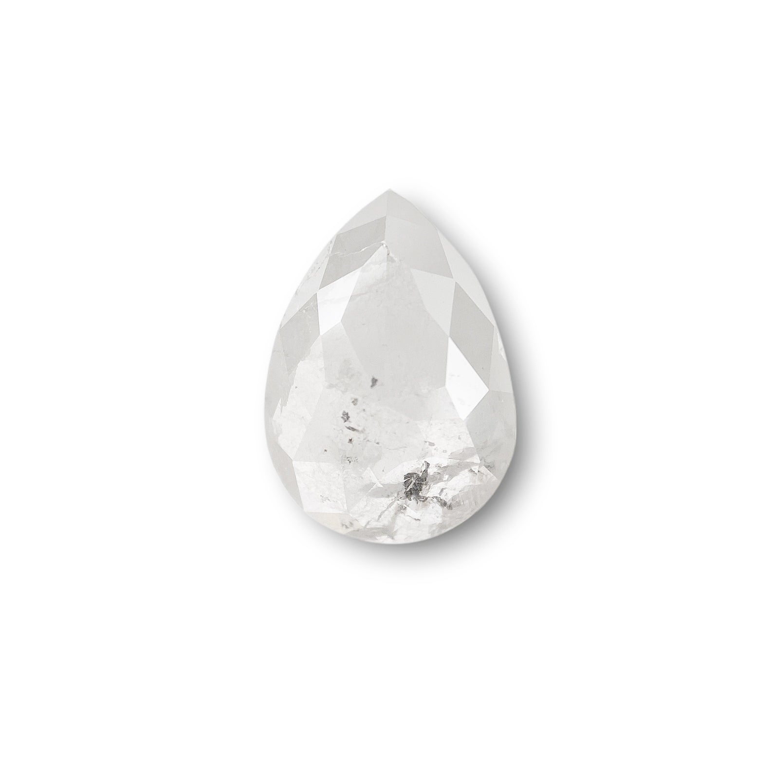 2.06ct | Rustic  Pear Shape Rose Cut Diamond - Modern Rustic Diamond