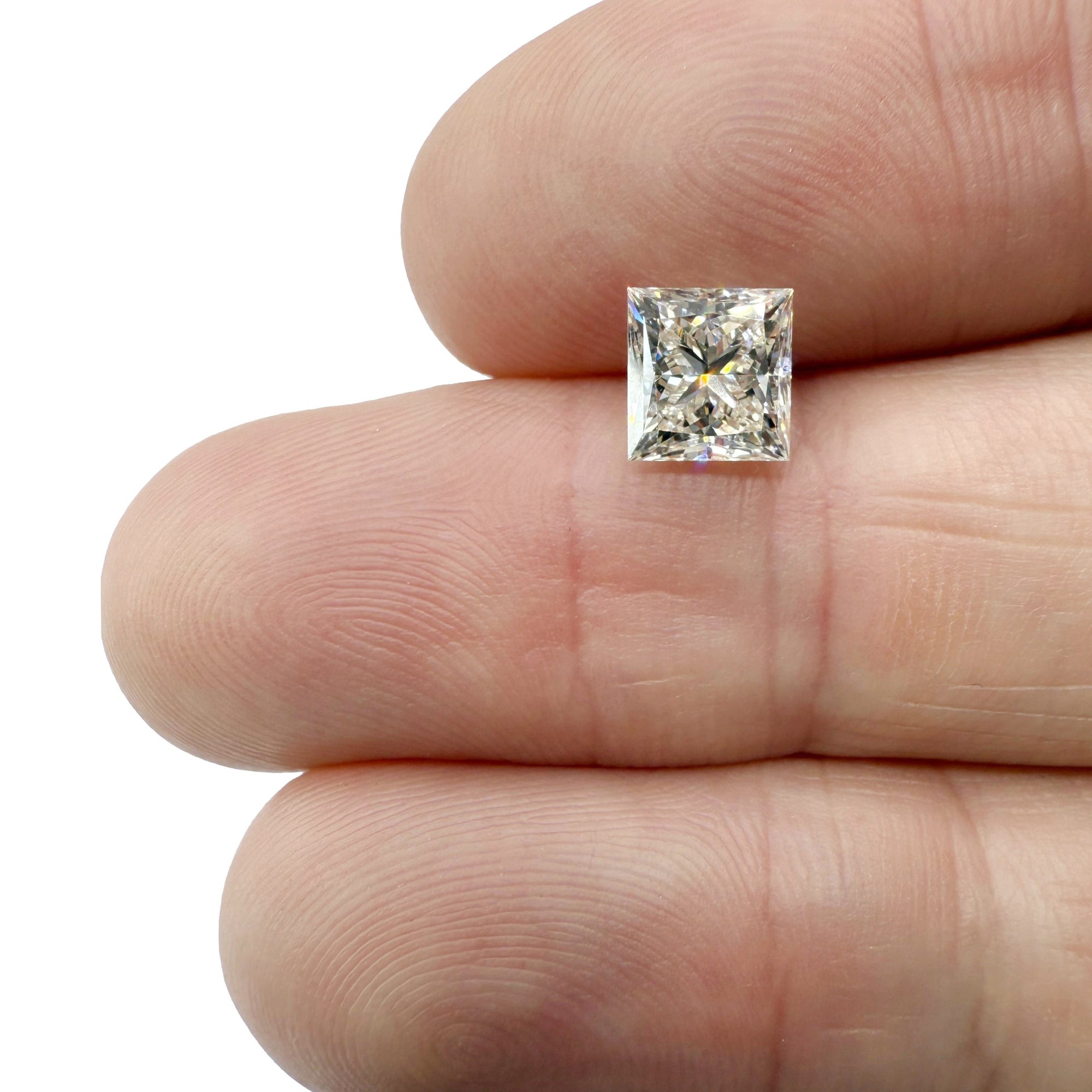 1.80ct | G/I1 Princess Shape Brilliant Cut Diamond (GIA) - Modern Rustic Diamond