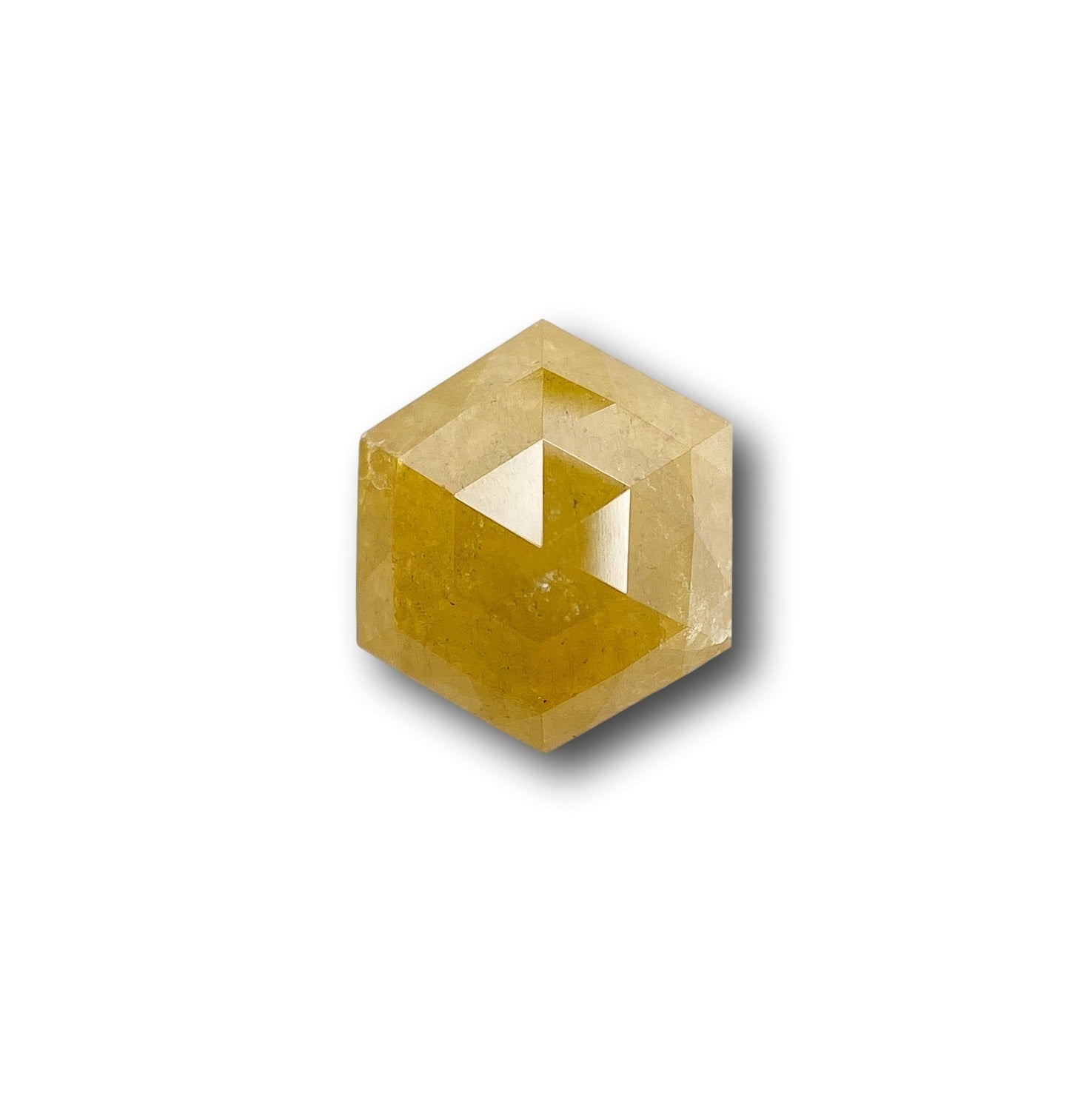 0.95ct | Rustic Hexagon Shape Rose Cut Diamond - Modern Rustic Diamond