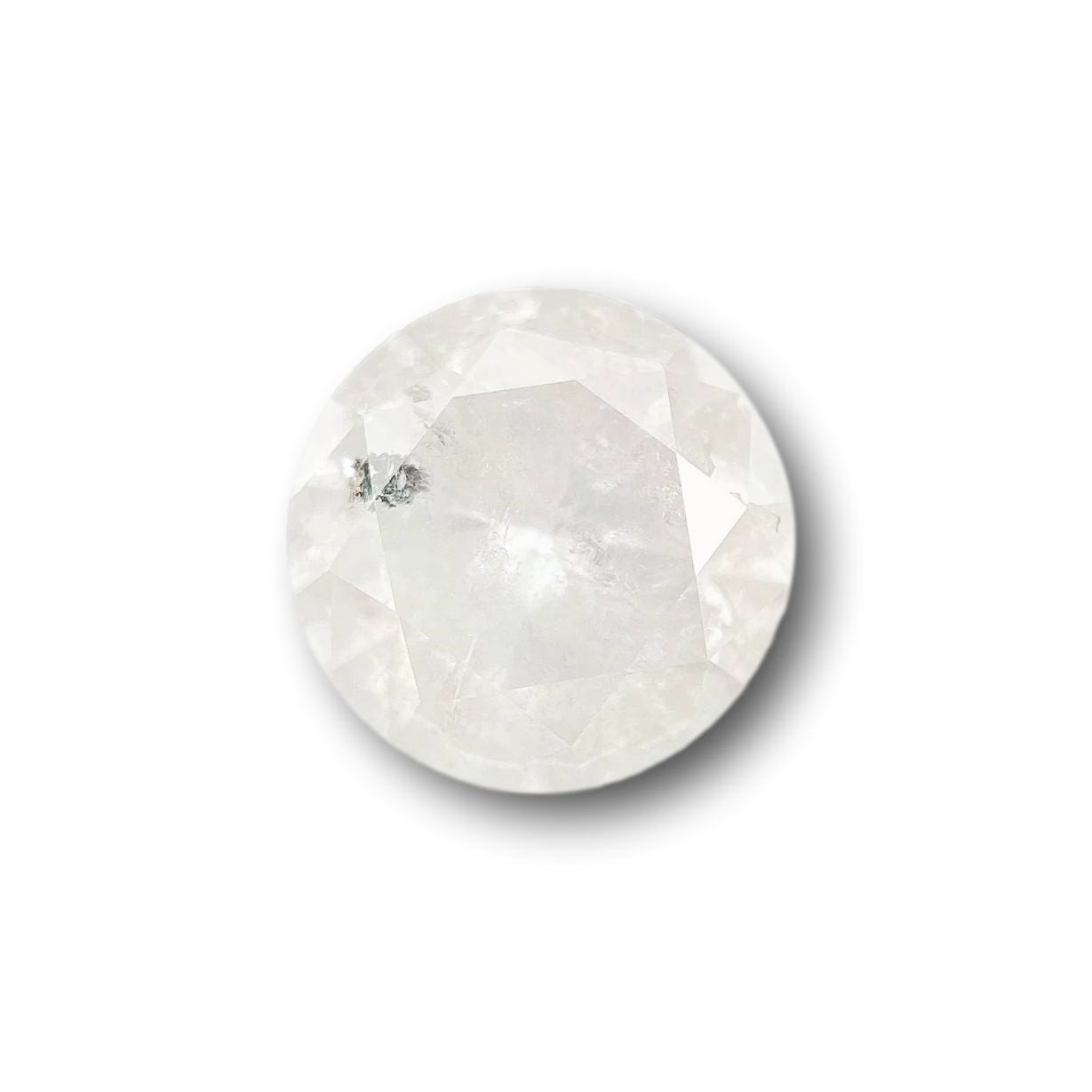 2.18ct | Salt & Pepper Round Shape Brilliant Cut Diamond - Modern Rustic Diamond