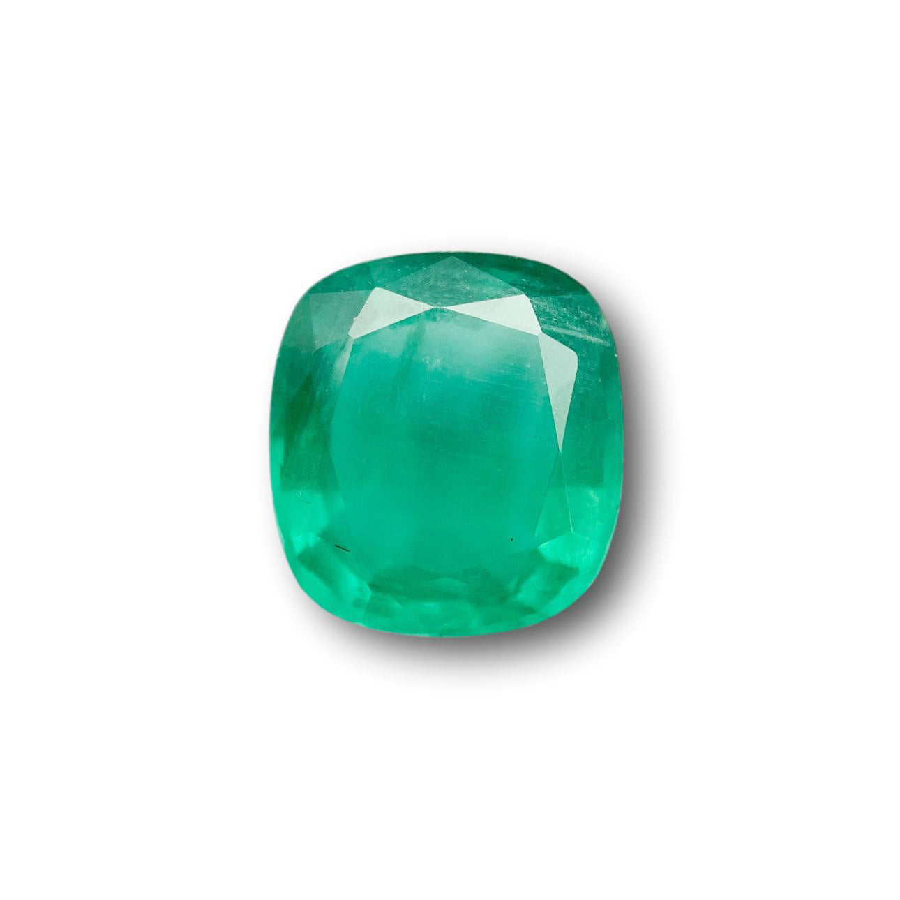 2.25ct | Brilliant Cut Cushion Shape Brazil Emerald - Modern Rustic Diamond