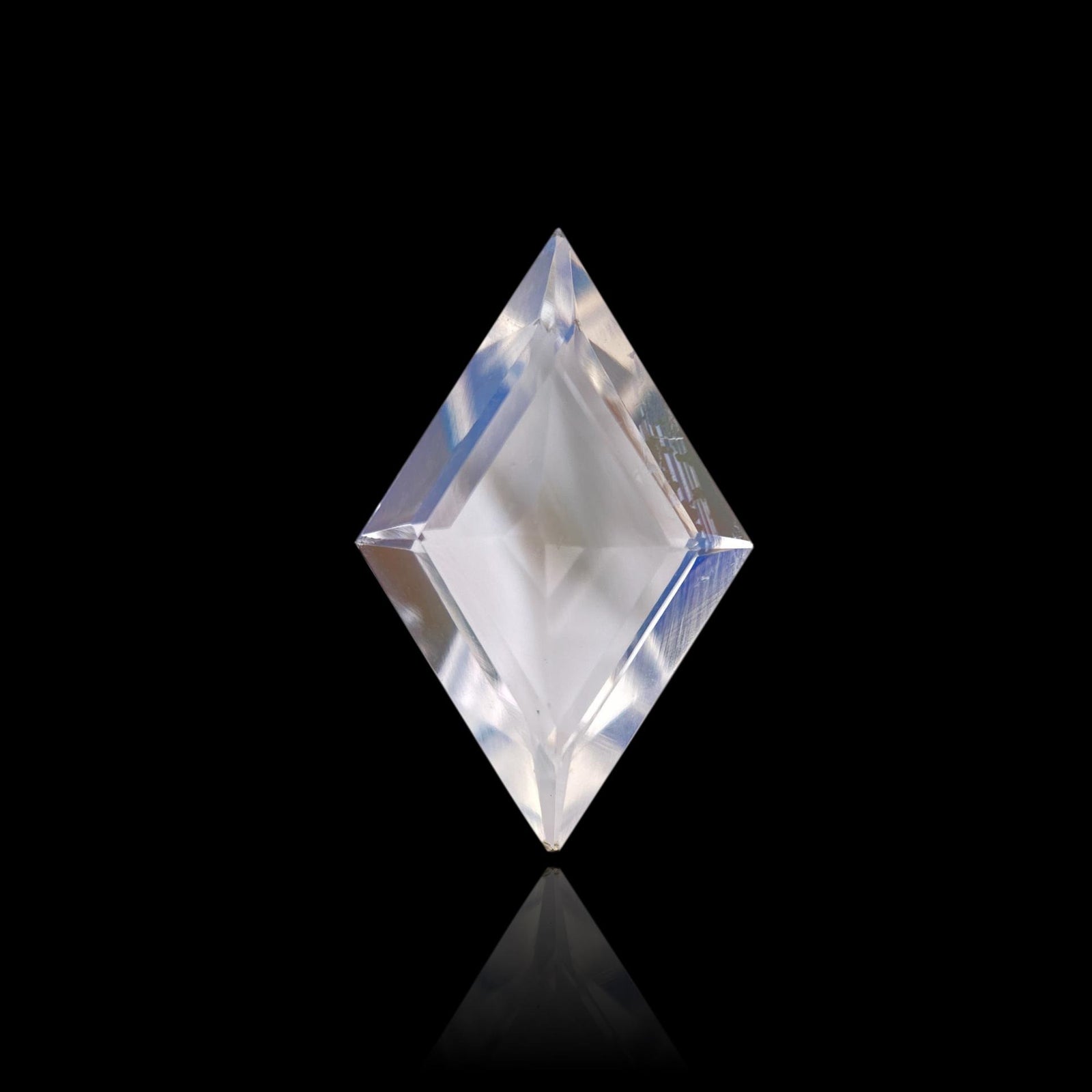 1.75ct |  Lozenge Shape Step Cut Moonstone - Modern Rustic Diamond