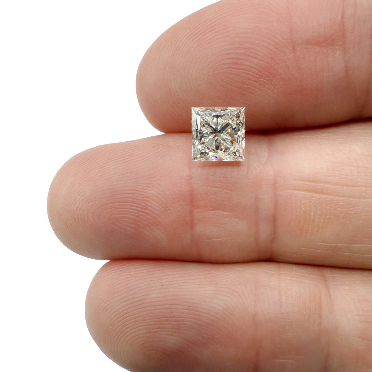 1.65ct | K/VVS2 Princess Shape Brilliant Cut Diamond (GIA) - Modern Rustic Diamond