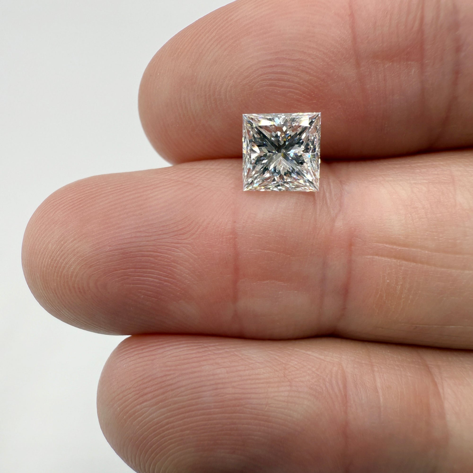 1.80ct | K/VS2 Princess Shape Brilliant Cut Diamond (GIA) - Modern Rustic Diamond