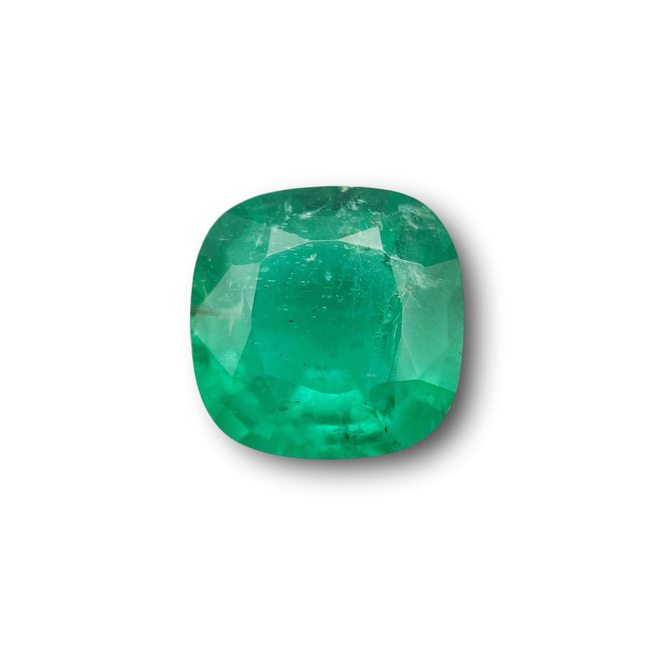 2.73ct | Brilliant Cut Cushion Shape Brazil Emerald - Modern Rustic Diamond
