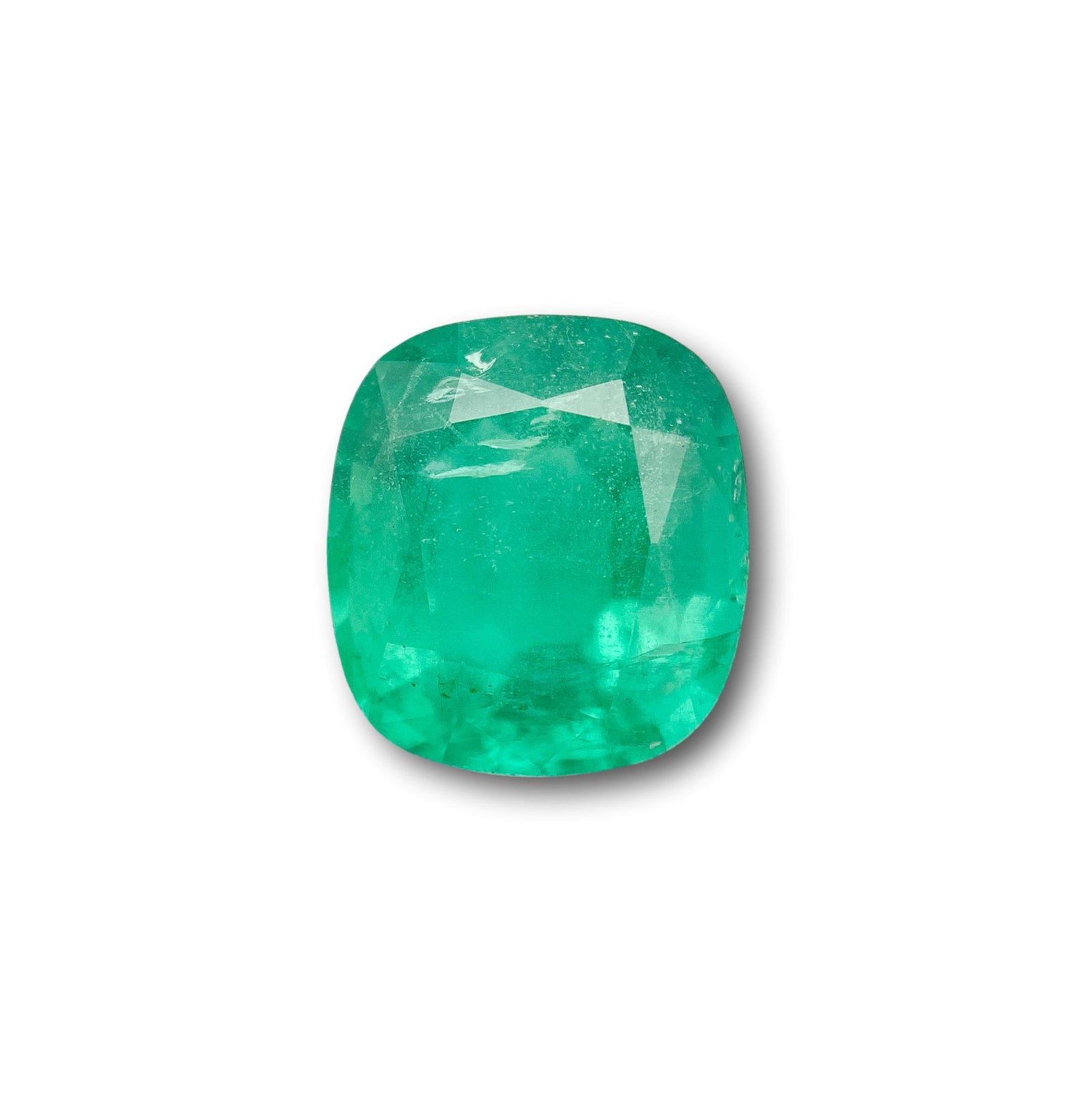2.87ct | Brilliant Cut Cushion Shape Brazil Emerald - Modern Rustic Diamond