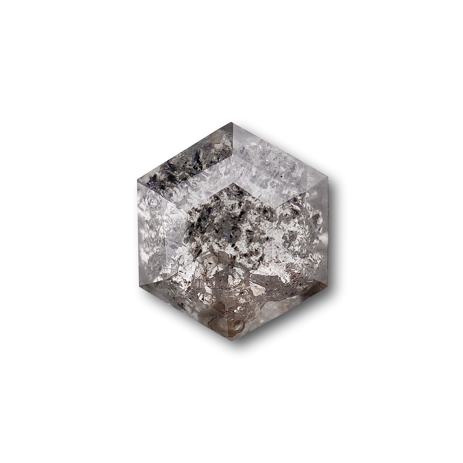 0.94ct | Rustic  Hexagon Shape Rose Cut Diamond - Modern Rustic Diamond