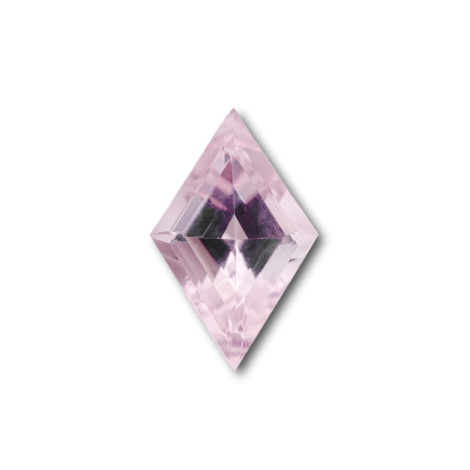 2.64ct |  Lozenge Shape Step Cut Morganite - Modern Rustic Diamond