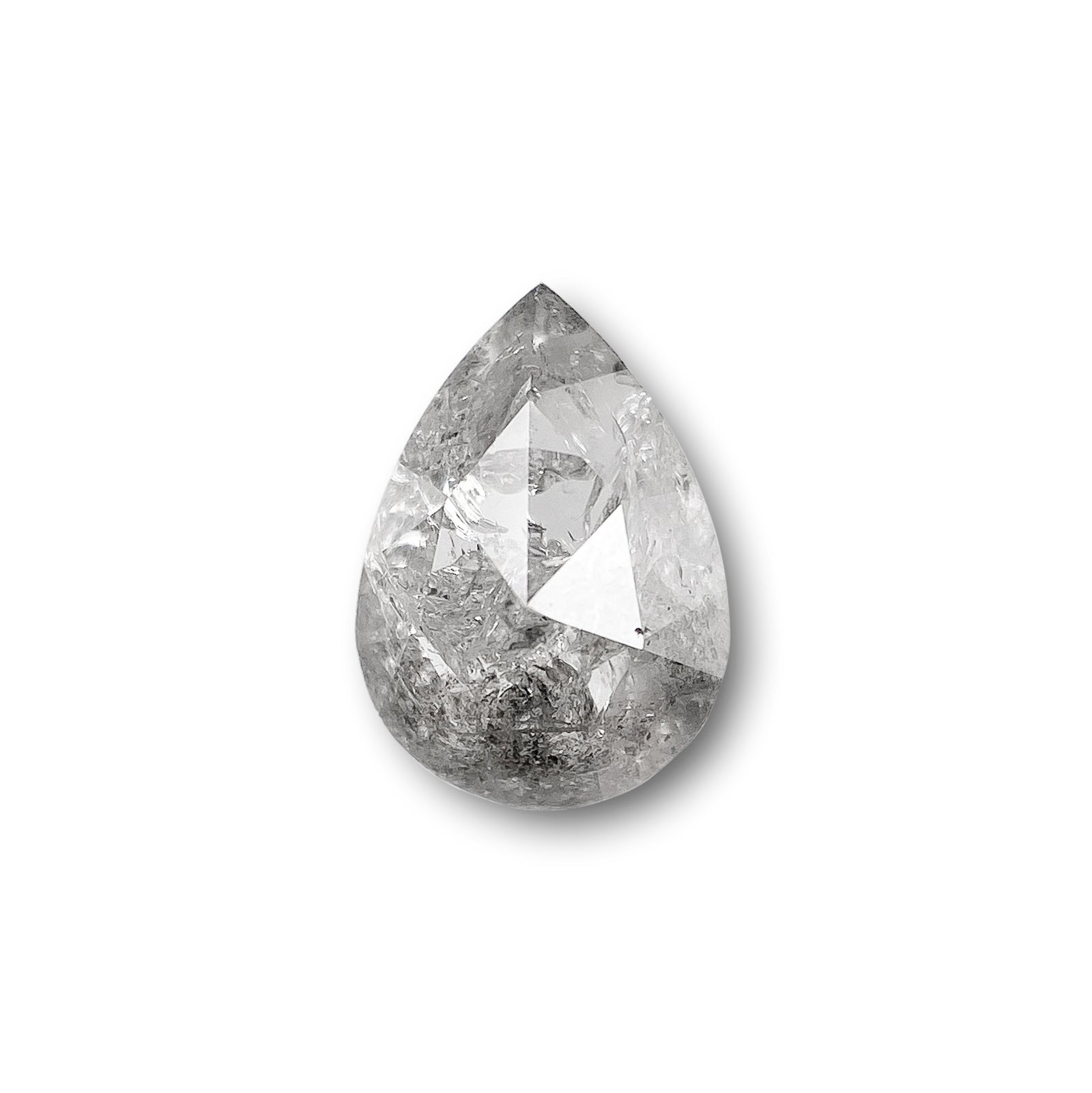 0.83ct | Rustic  Pear Shape Rose Cut Diamond - Modern Rustic Diamond