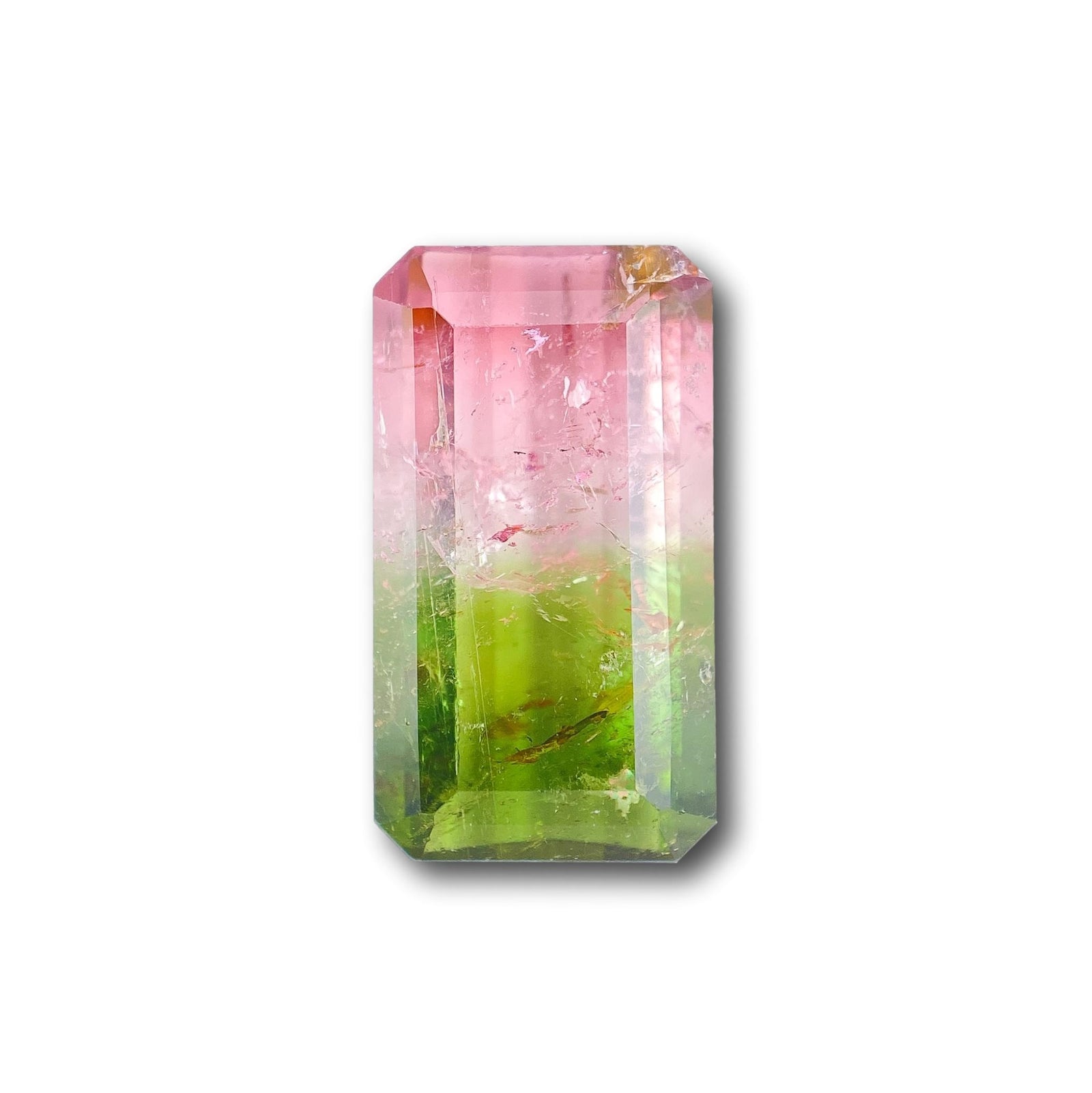 3.67ct |  Emerald Shape Step Cut Tourmaline - Modern Rustic Diamond