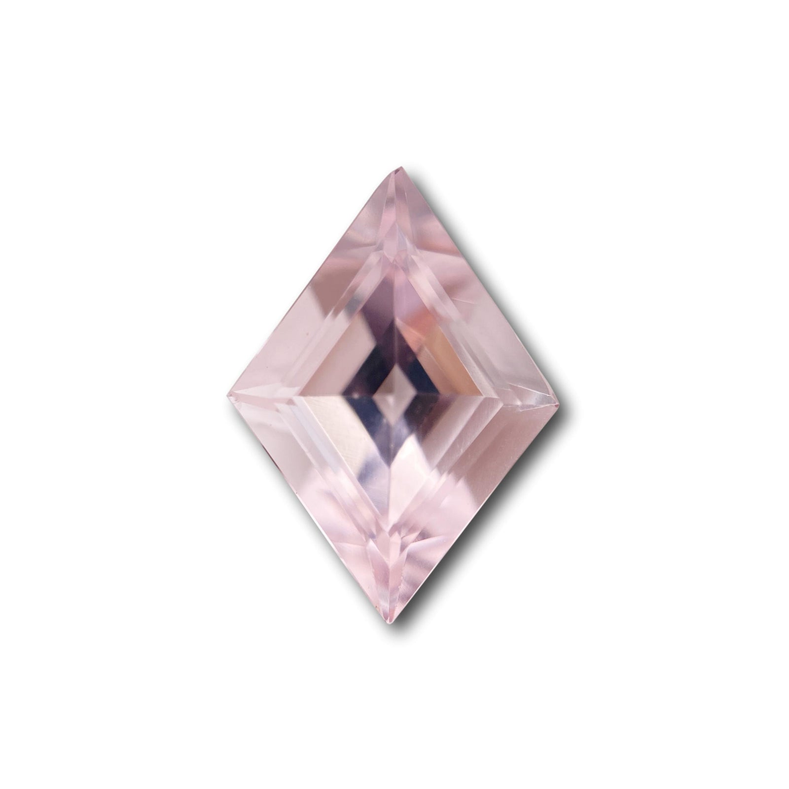 2.17ct |  Lozenge Shape Step Cut Morganite - Modern Rustic Diamond