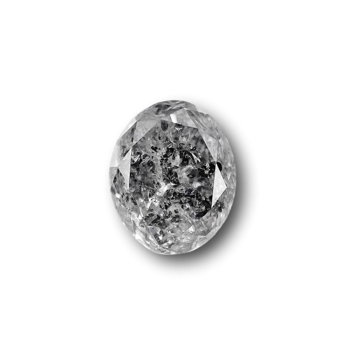 1.23ct | Salt & Pepper Oval Shape Brilliant Cut Diamond - Modern Rustic Diamond