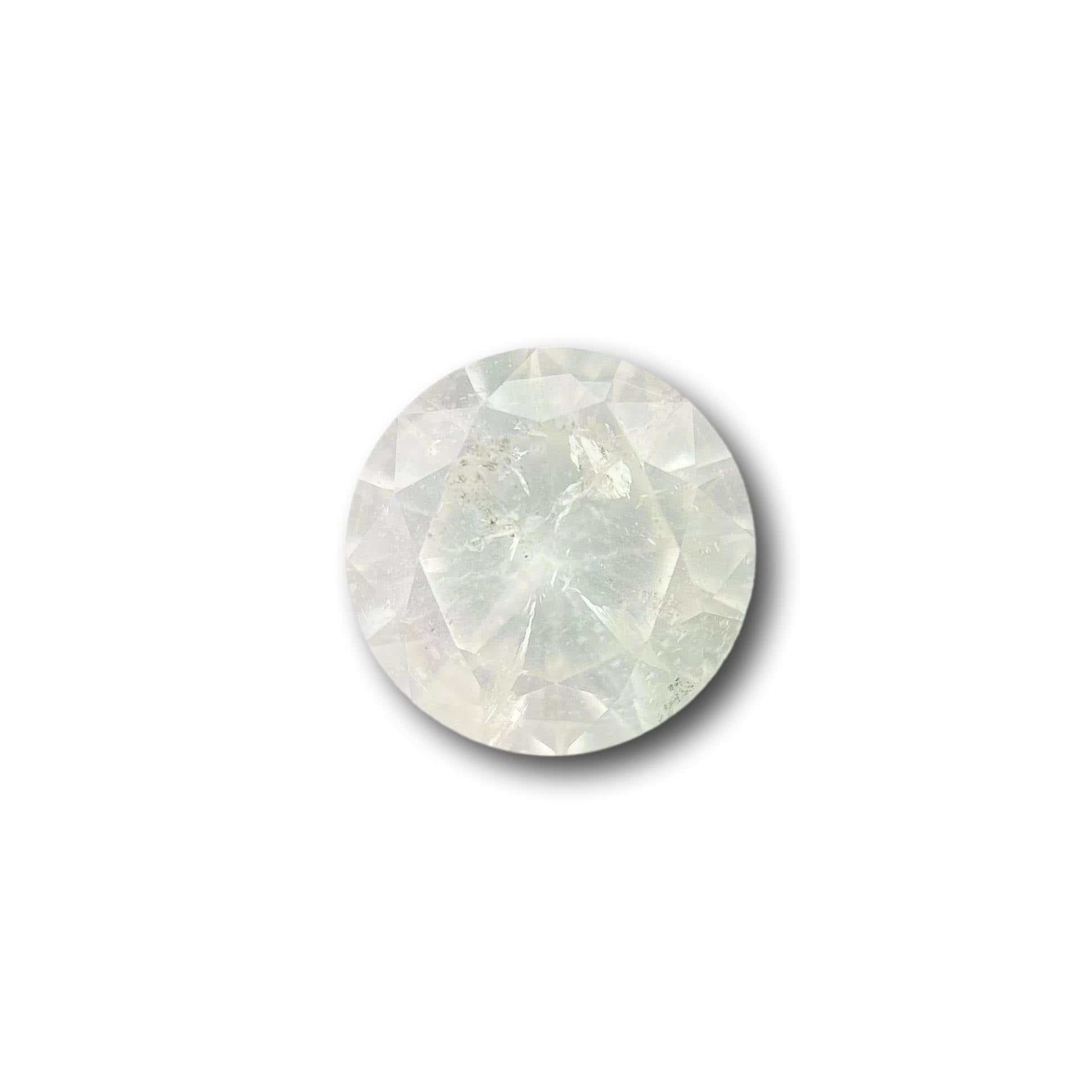 1.14ct | Salt & Pepper Round Shape Brilliant Cut Diamond - Modern Rustic Diamond