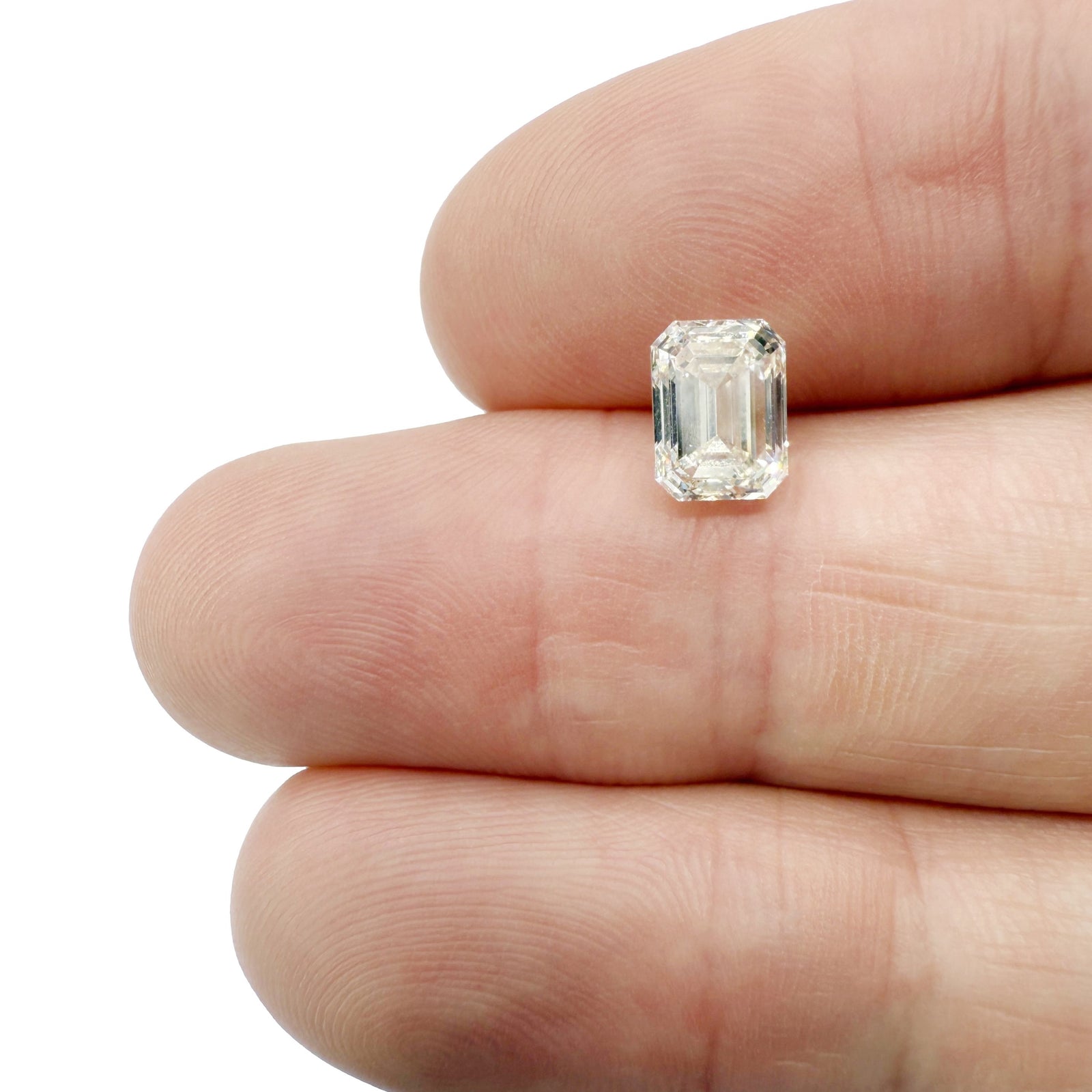 1.71ct | L/VS2 Emerald Shape Brilliant Cut Diamond (GIA) - Modern Rustic Diamond