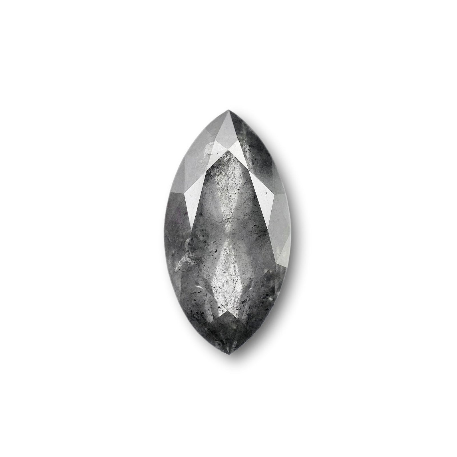 5.49ct | Salt & Pepper Marquise Shape Brilliant Cut Diamond - Modern Rustic Diamond