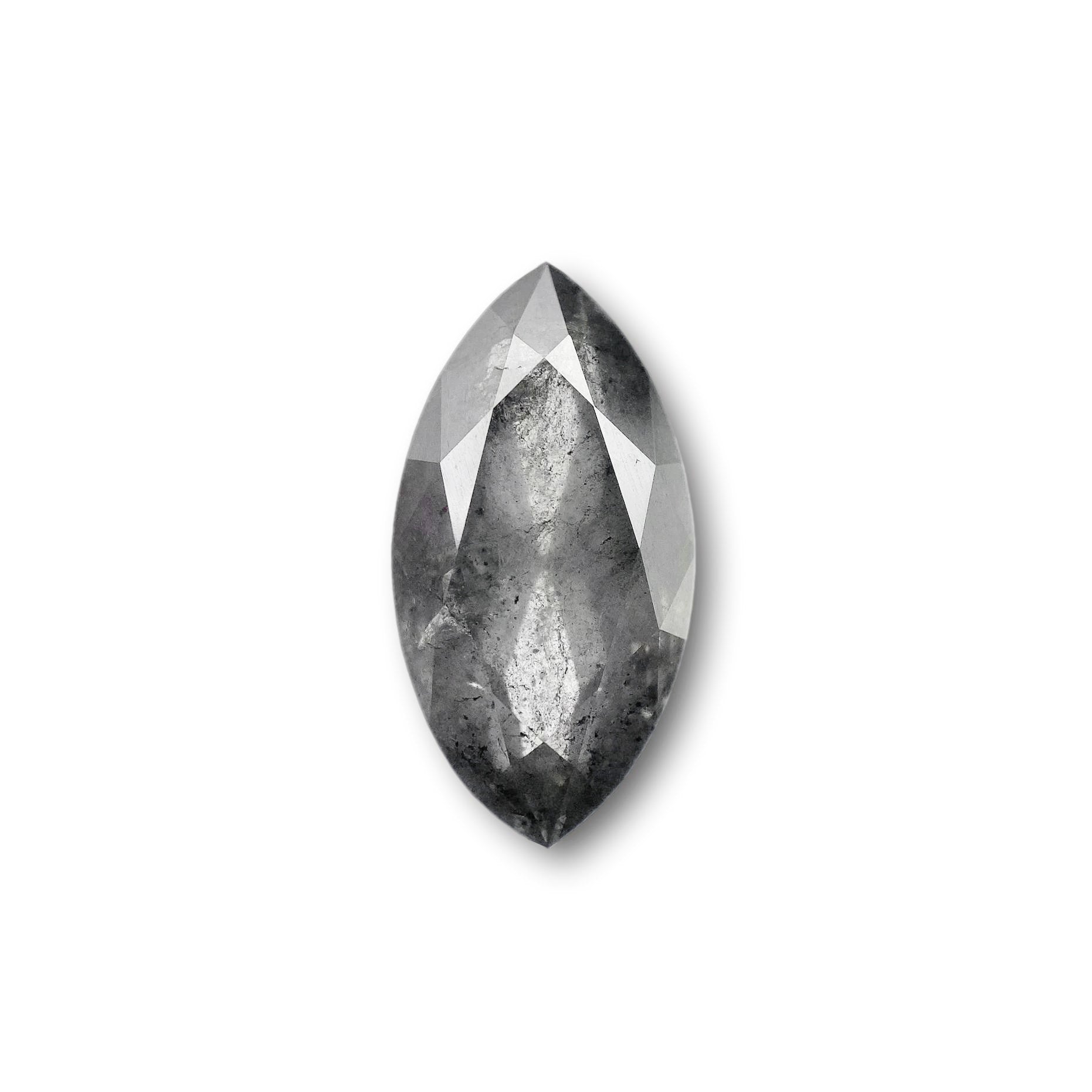 5.49ct | Salt & Pepper Marquise Shape Brilliant Cut Diamond - Modern Rustic Diamond