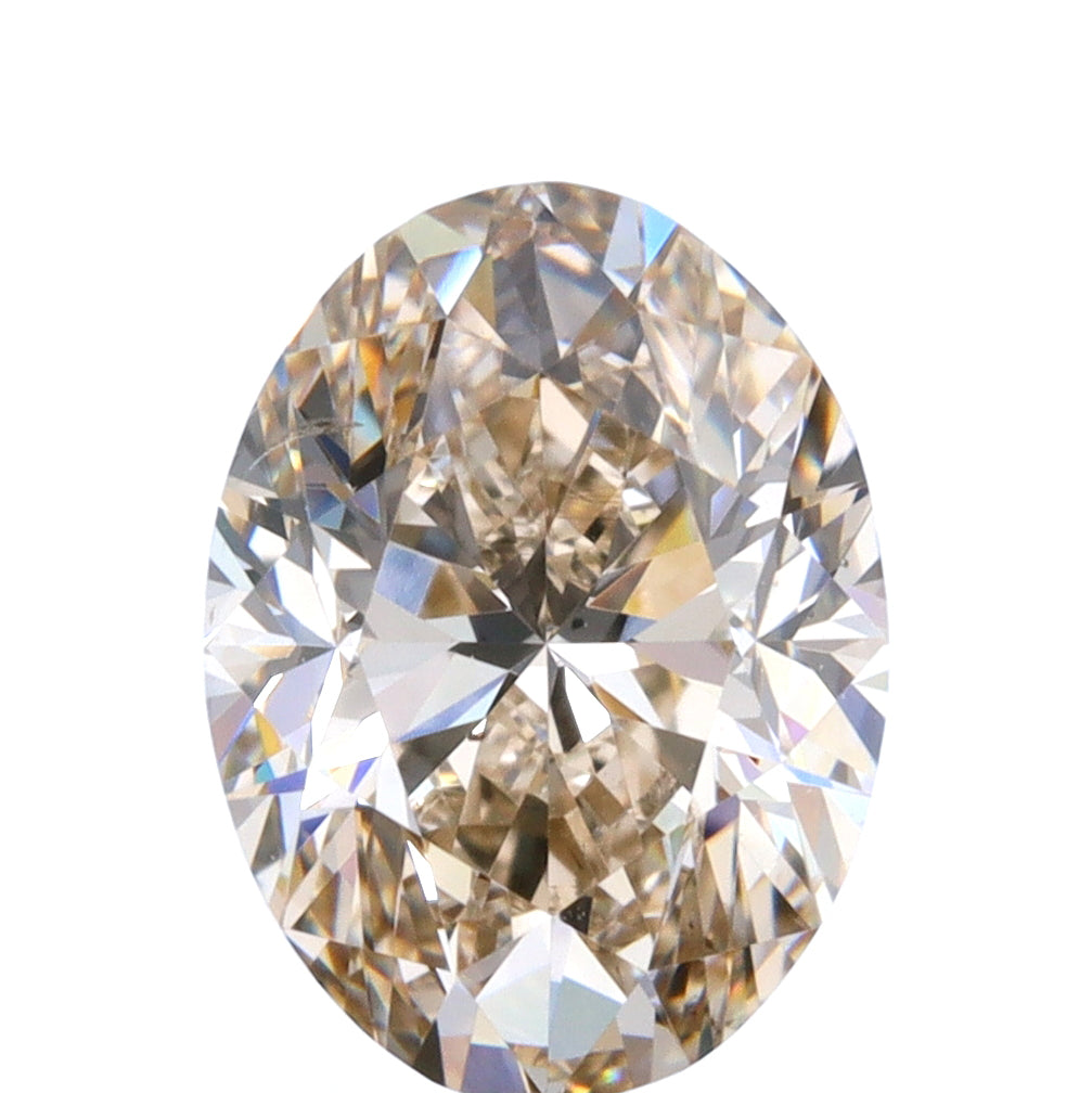 1.21ct | Champagne VS Oval Shape Brilliant Cut Diamond - Modern Rustic Diamond