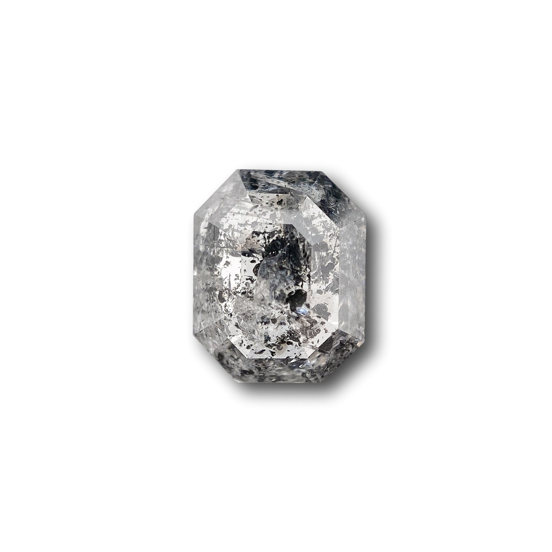 0.86ct | Rustic Emerald Shape Brilliant Cut Diamond - Modern Rustic Diamond