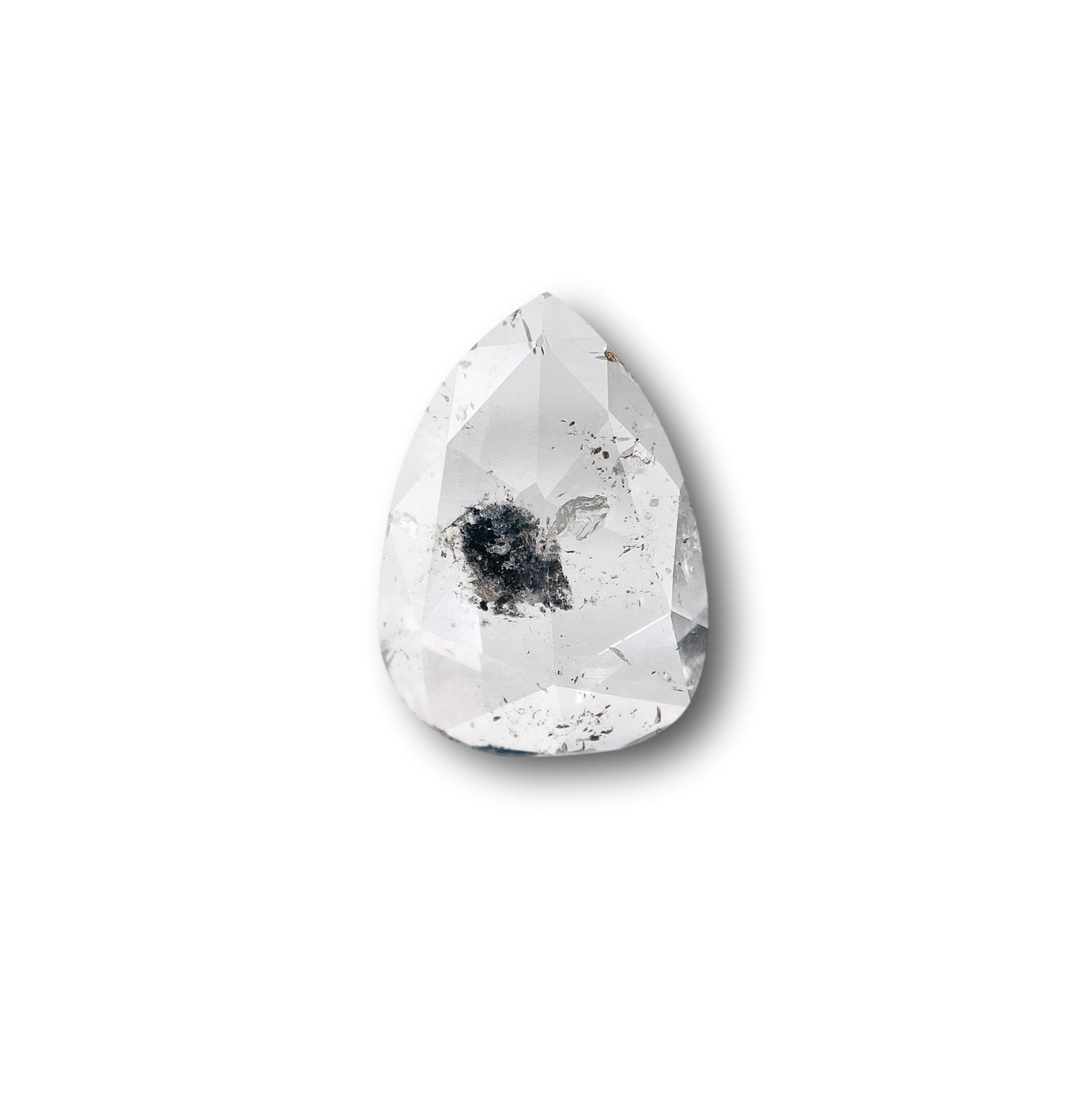 1.35ct | Rustic Pear Shape Rose Cut Diamond - Modern Rustic Diamond