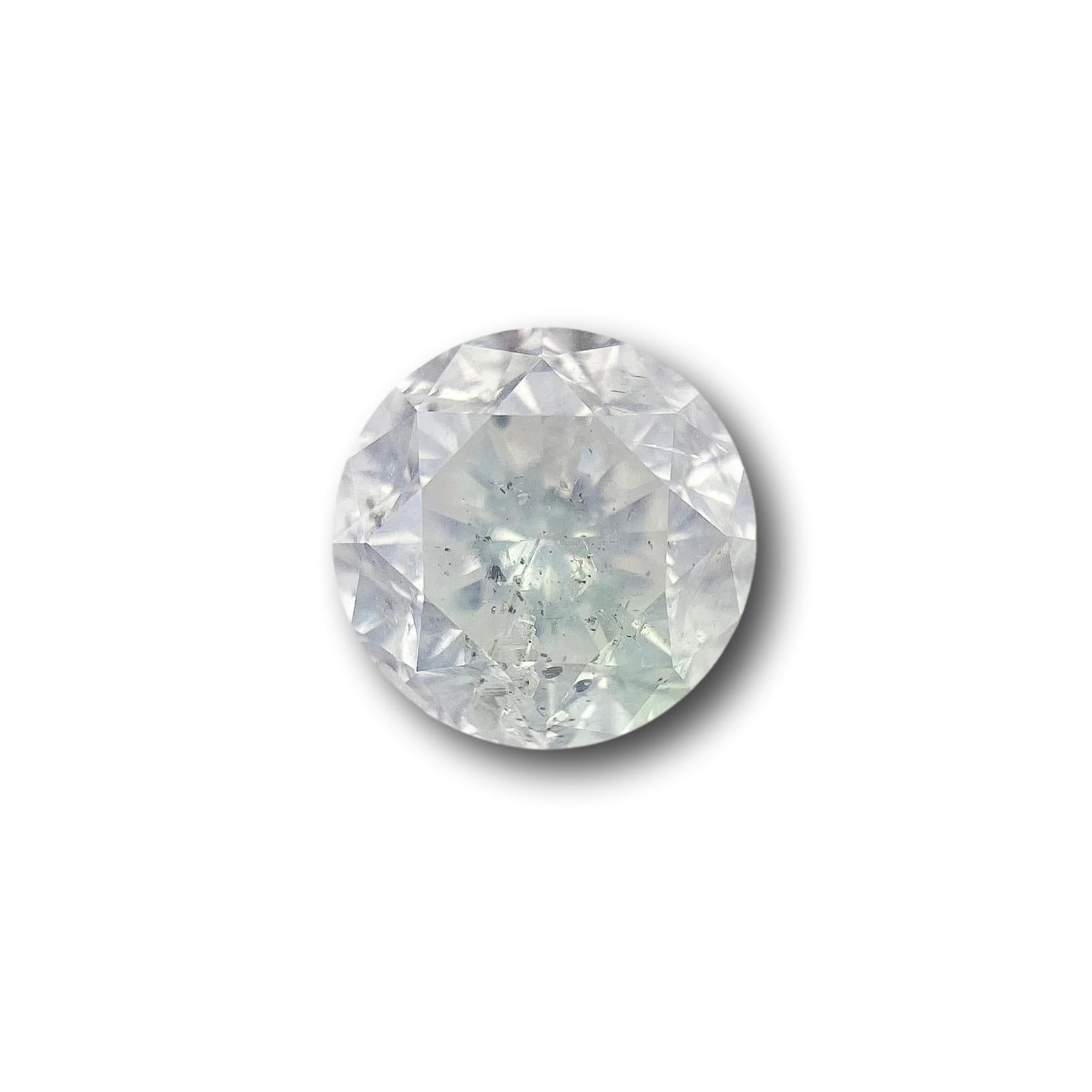 1.10ct | Salt & Pepper Round Shape Brilliant Cut Diamond - Modern Rustic Diamond
