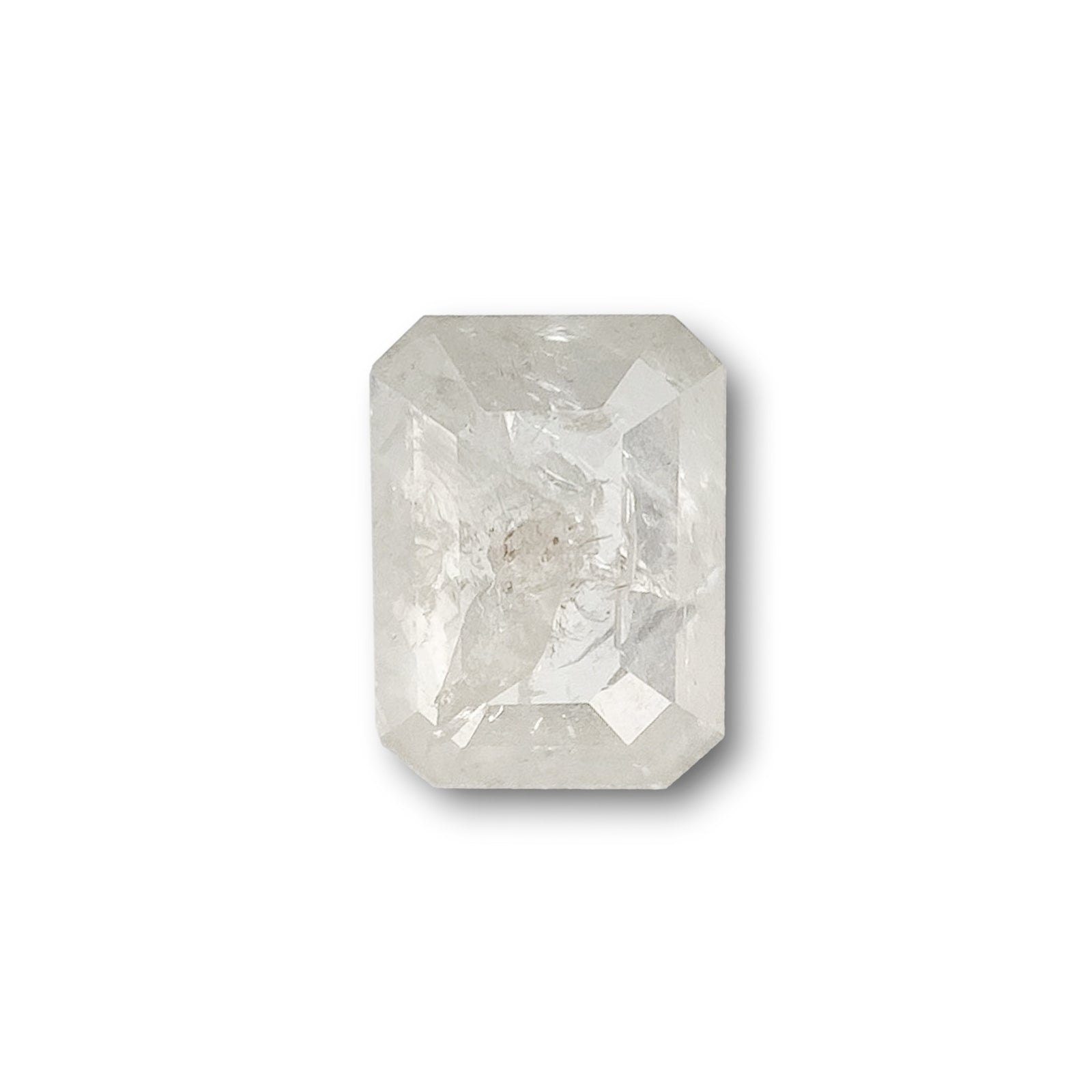 0.74ct | Rustic  Emerald Shape Step Cut Diamond - Modern Rustic Diamond