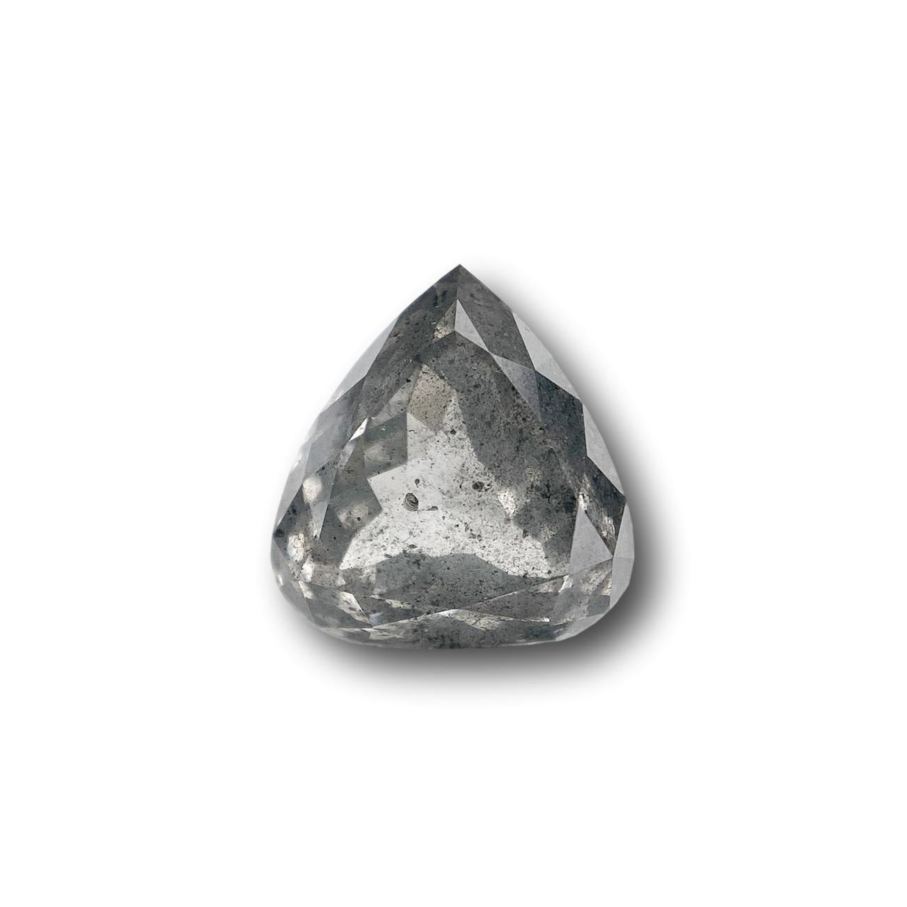 1.79ct | Salt & Pepper Pear Shape Brilliant Cut Diamond - Modern Rustic Diamond