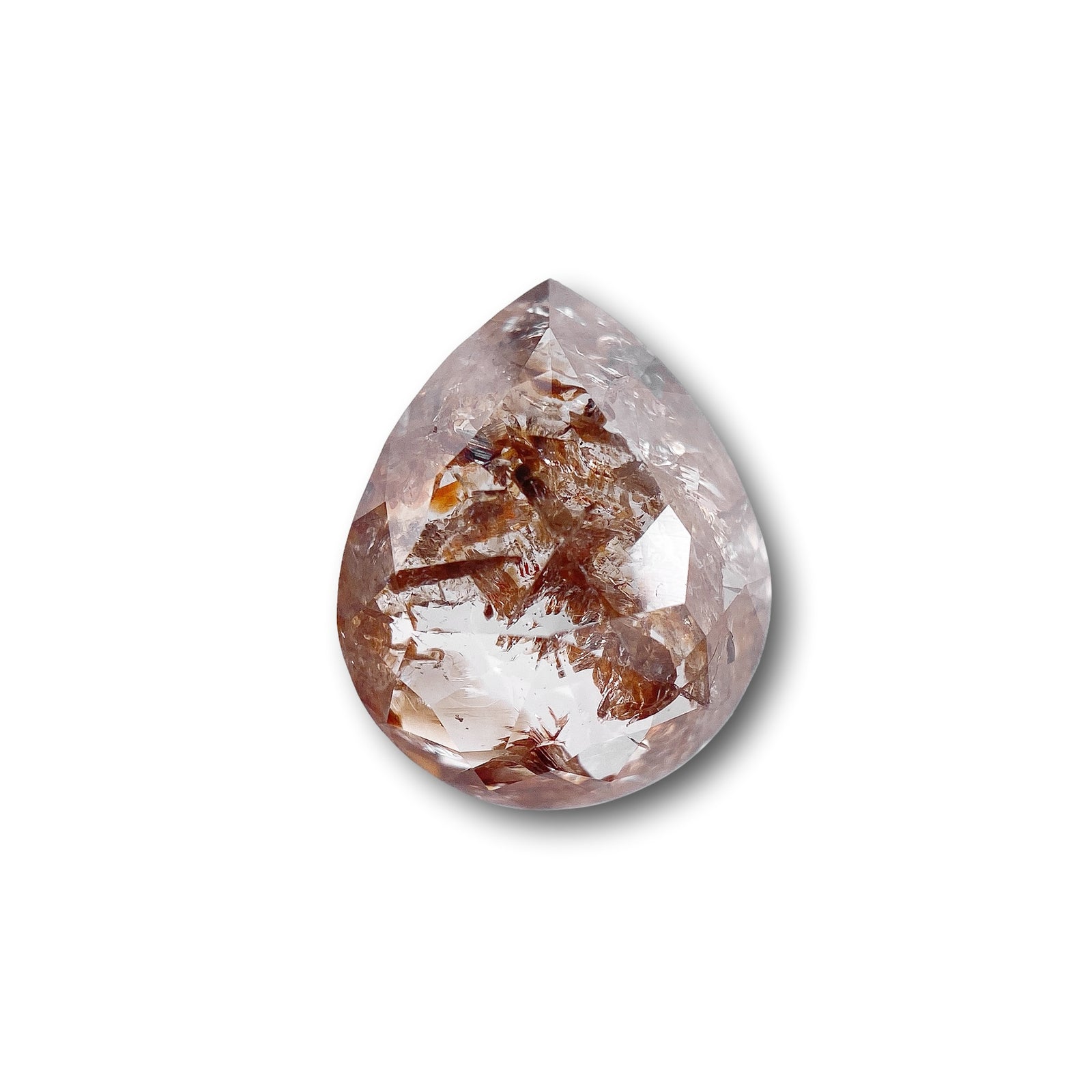 2.44ct | Rustic Pear Shape Rose Cut Diamond - Modern Rustic Diamond