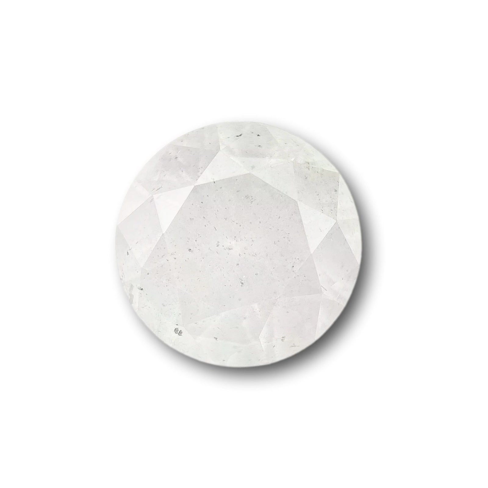 1.85ct | Salt & Pepper Round Shape Brilliant Cut Diamond - Modern Rustic Diamond