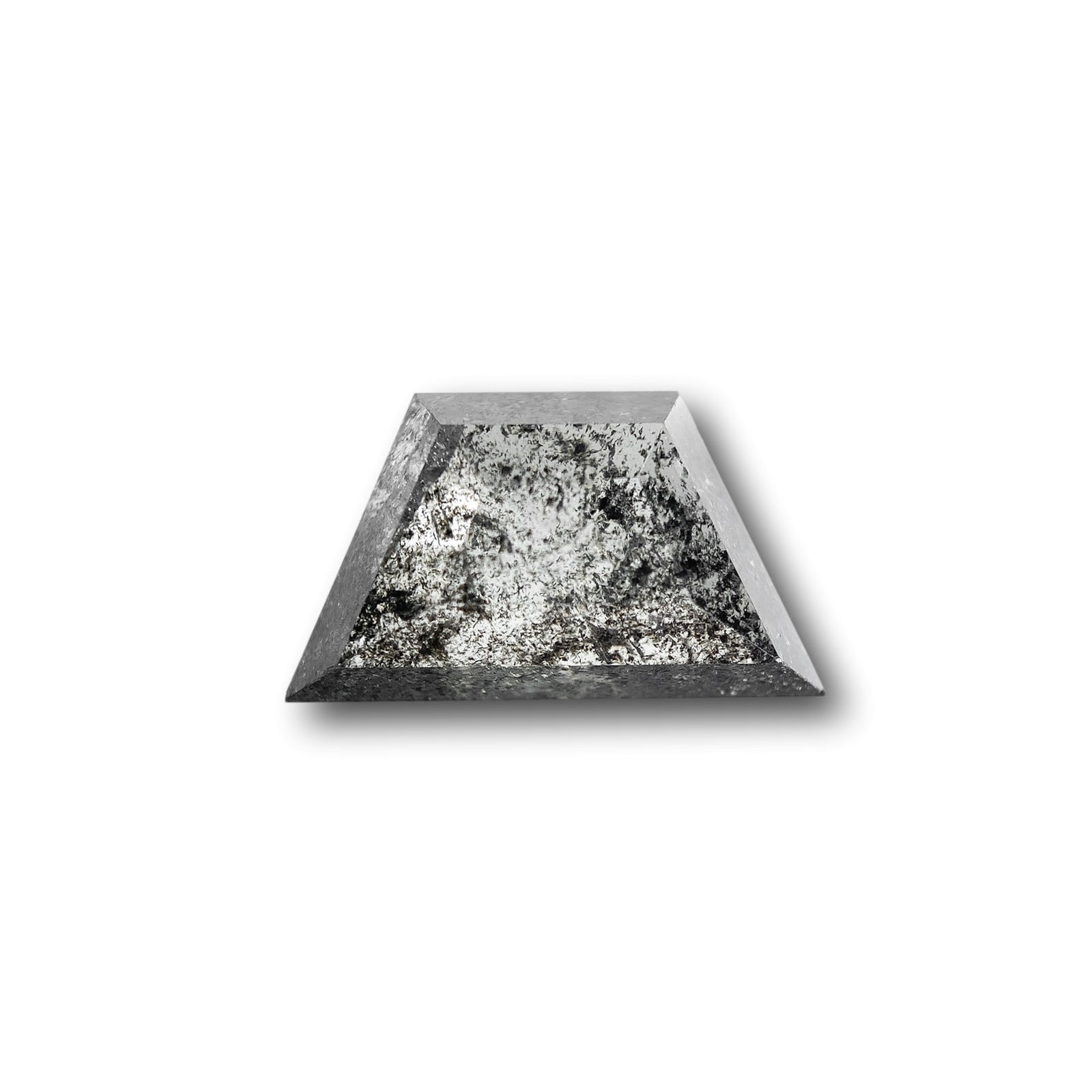 2.28ct | Salt & Pepper Trapezoid Shape Rose Cut Diamond - Modern Rustic Diamond