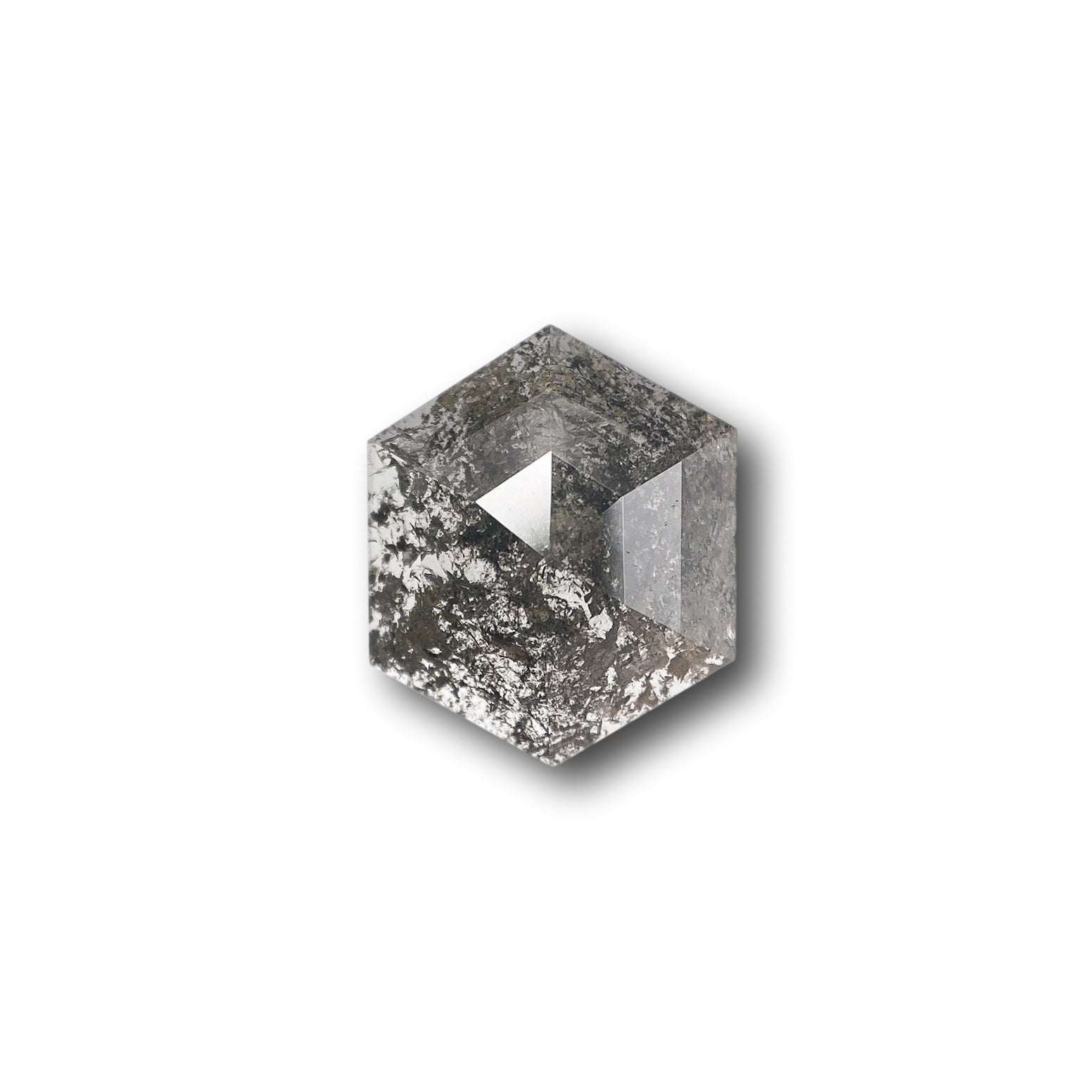 1.15ct | Rustic Hexagon Shape Rose Cut Diamond - Modern Rustic Diamond