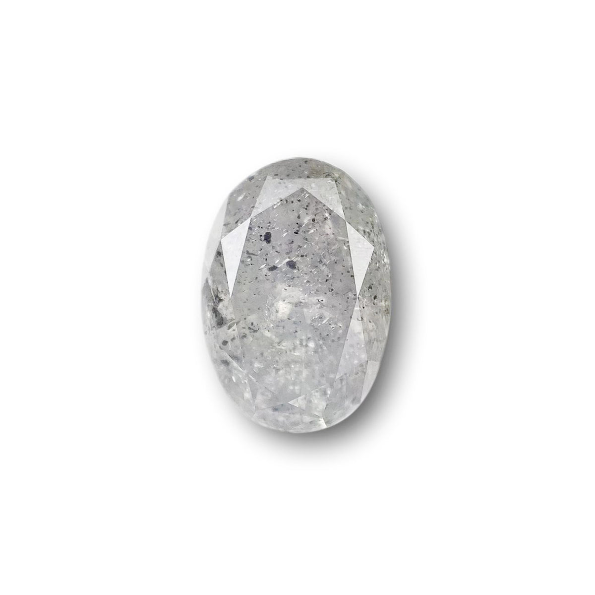 1.32ct | Salt &amp; Pepper Oval Shape Brilliant Cut Diamond - Modern Rustic Diamond