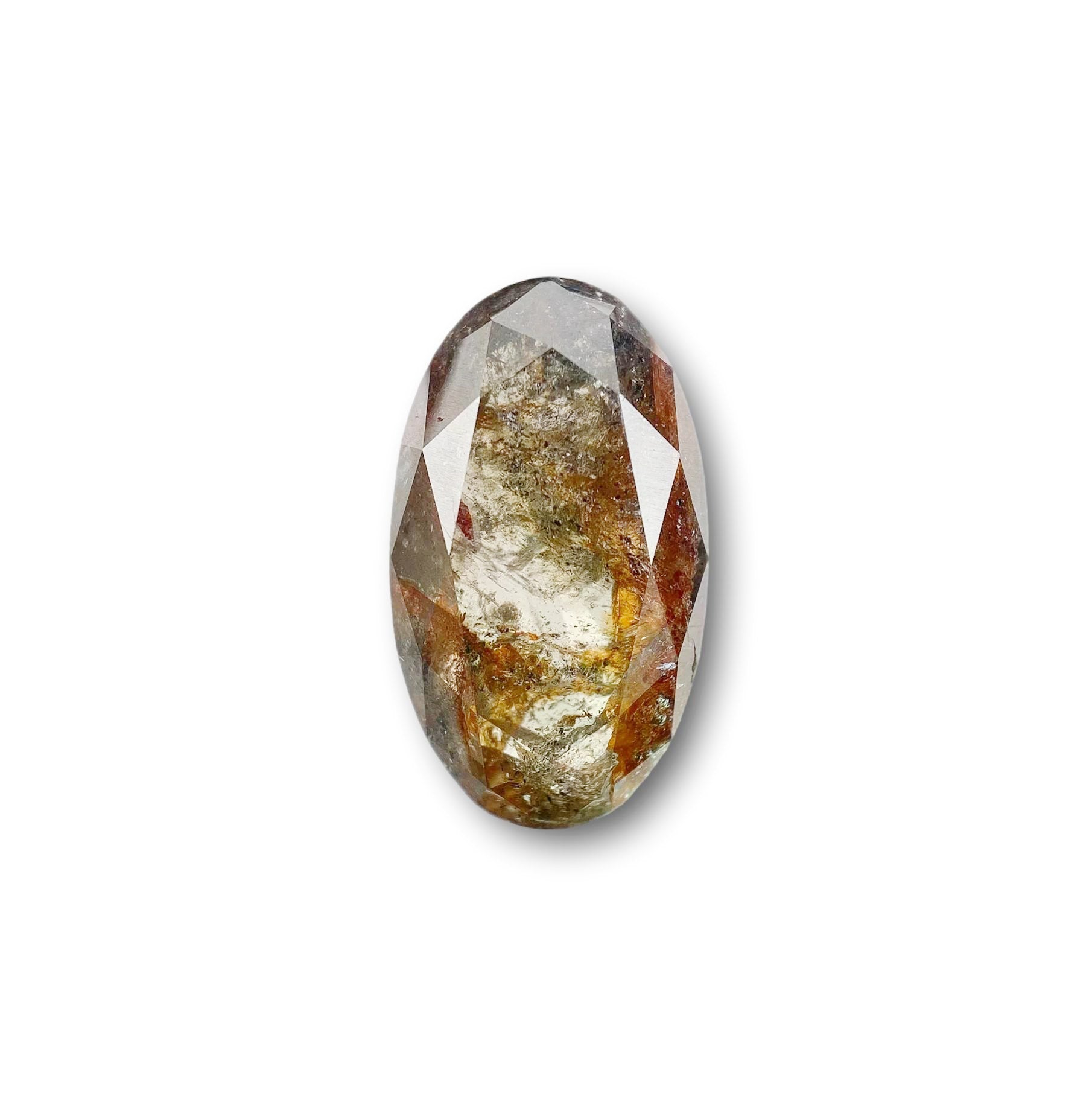 4.27ct | Salt & Pepper Oval Shape Rose Cut Diamond - Modern Rustic Diamond