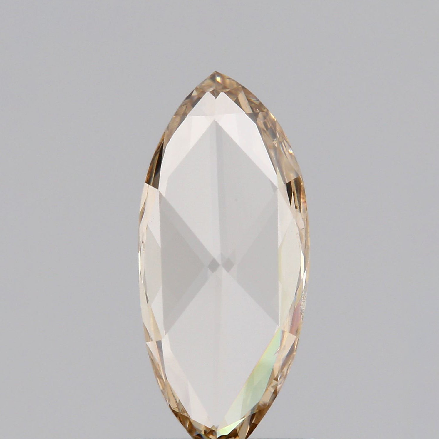 0.74ct | Champagne VVS Marquise Shape Rose Cut Diamond - Modern Rustic Diamond
