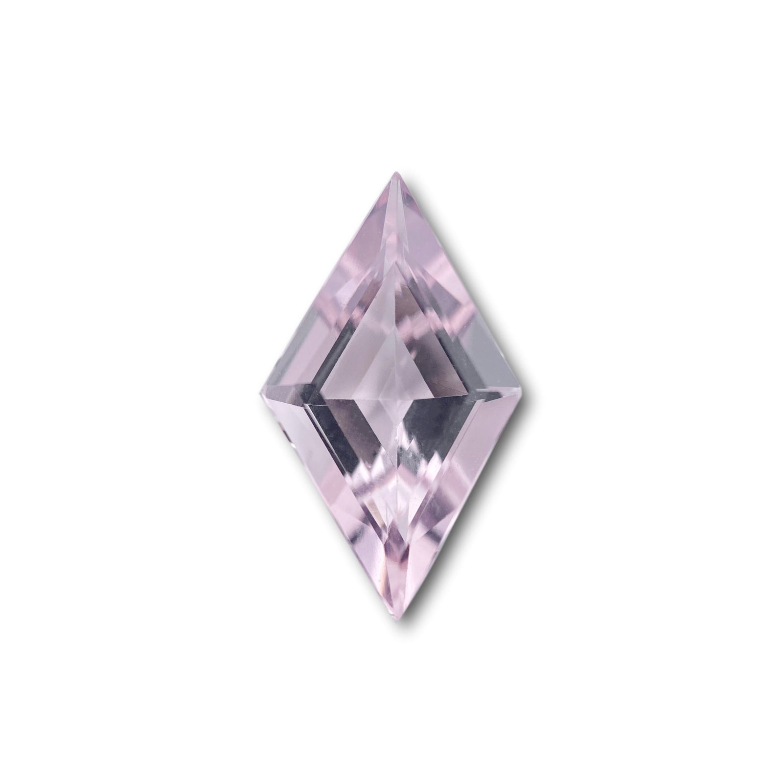 2.06ct |  Lozenge Shape Step Cut Morganite - Modern Rustic Diamond