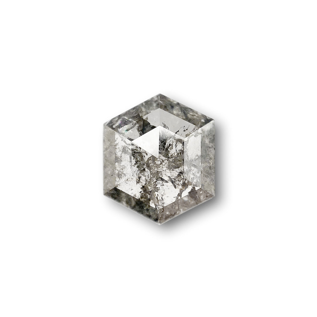 0.98ct | Rustic Hexagon Shape Rose Cut Diamond - Modern Rustic Diamond