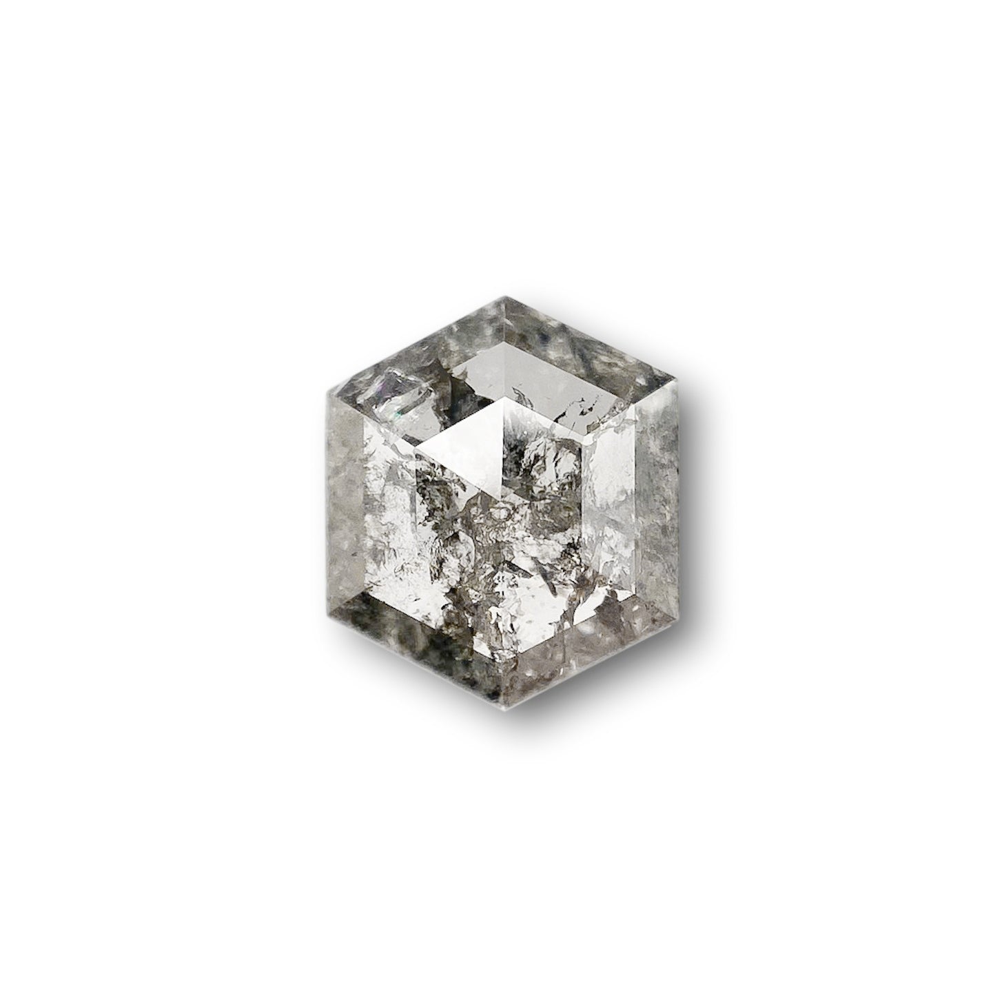0.98ct | Rustic Hexagon Shape Rose Cut Diamond - Modern Rustic Diamond