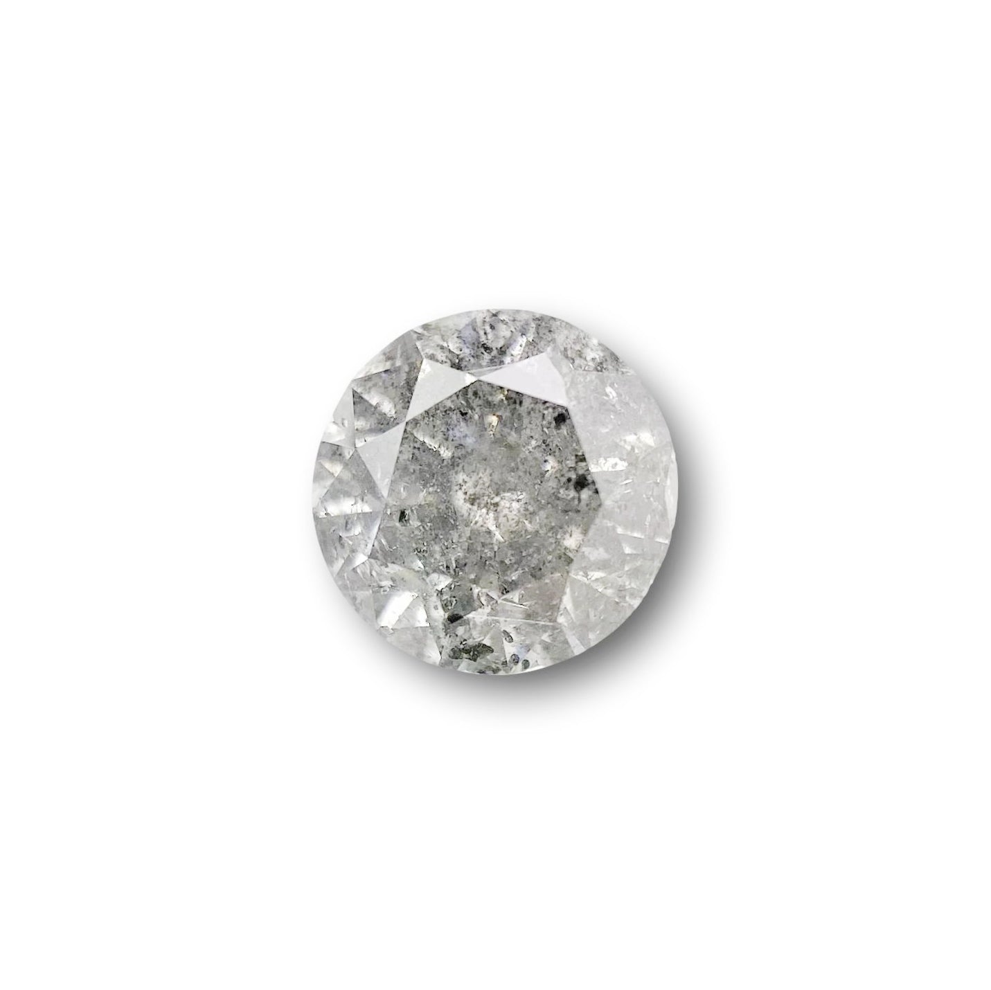 1.15ct | Salt & Pepper Round Shape Brilliant Cut Diamond - Modern Rustic Diamond