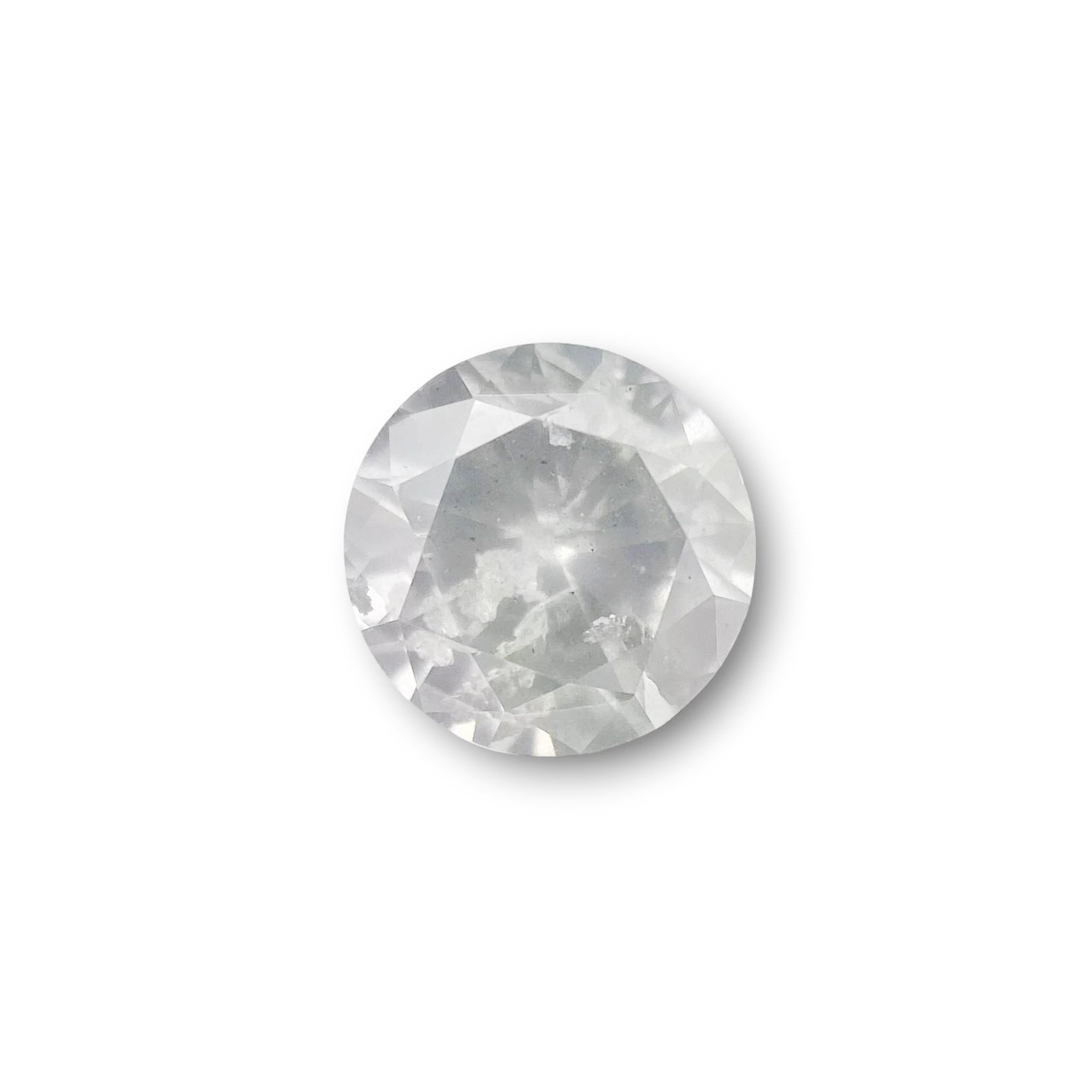 1.24ct | Salt & Pepper Round Shape Brilliant Cut Diamond - Modern Rustic Diamond