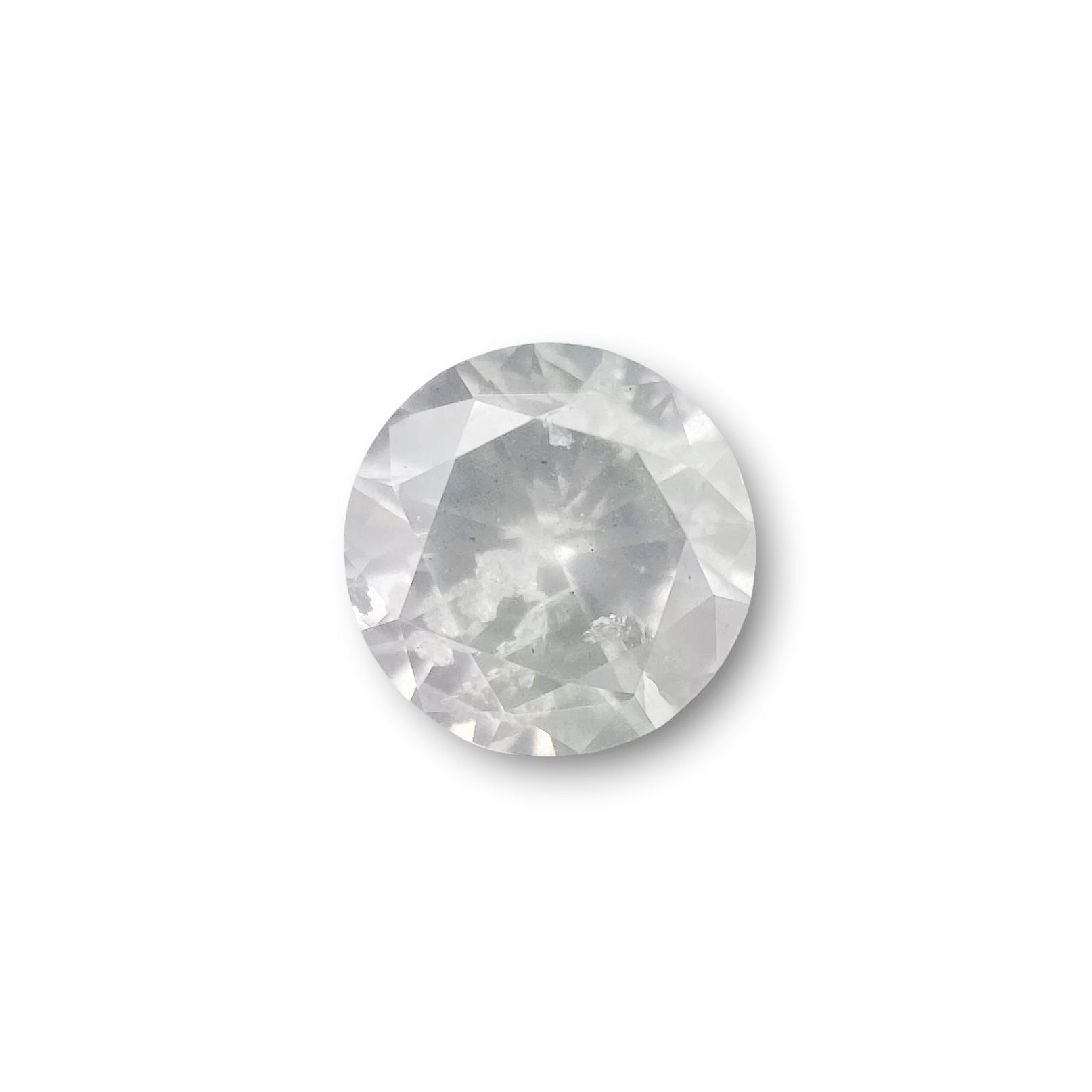 1.24ct | Salt & Pepper Round Shape Brilliant Cut Diamond - Modern Rustic Diamond