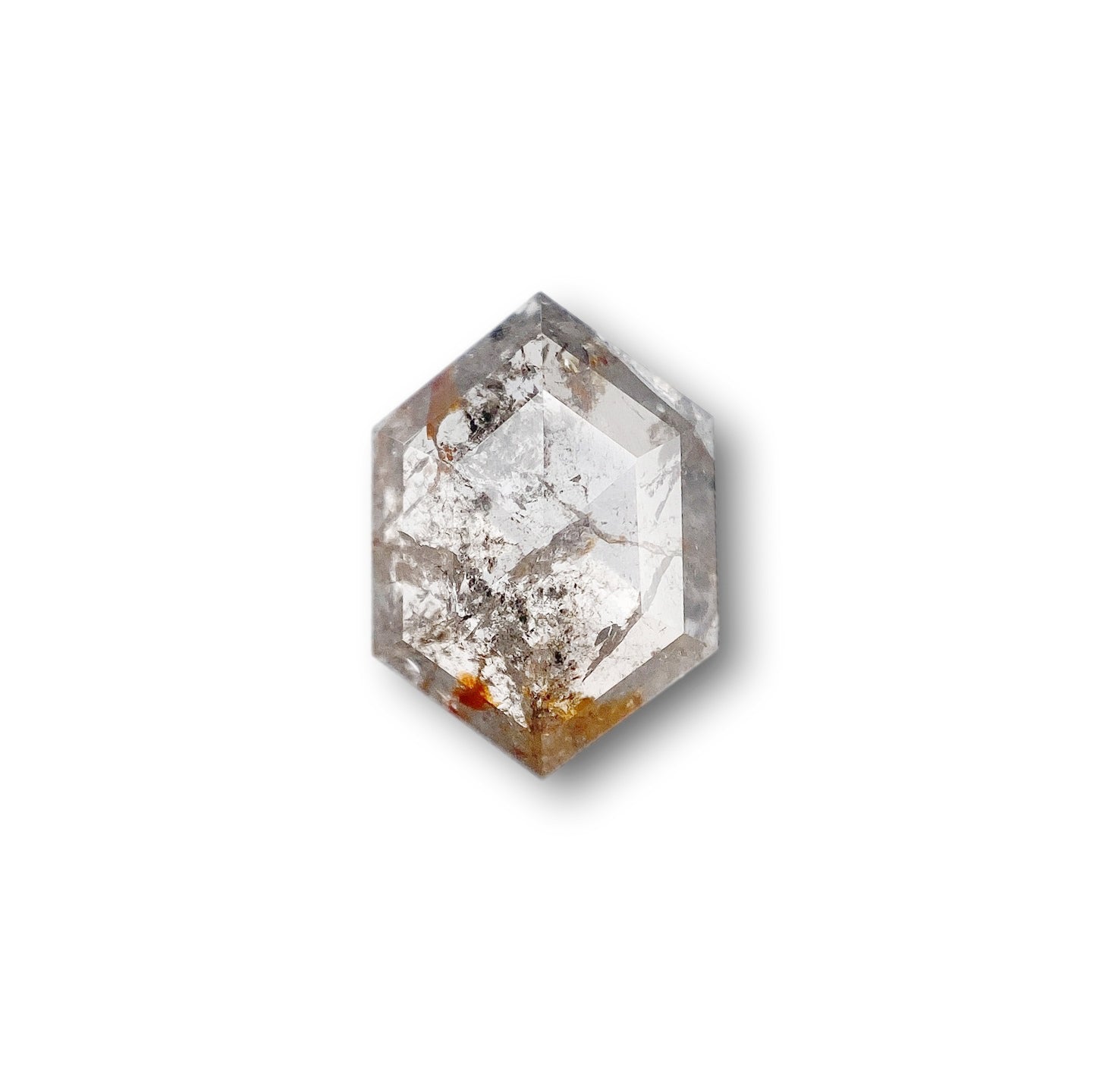 1.12ct | Rustic Hexagon Shape Rose Cut Diamond - Modern Rustic Diamond