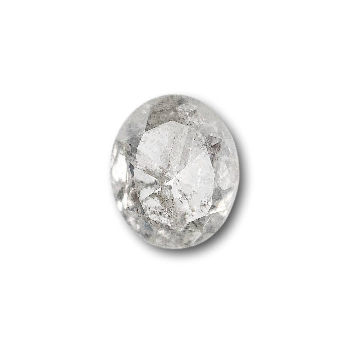 1.02ct | Salt &amp; Pepper Oval Shape Rose Cut Diamond - Modern Rustic Diamond