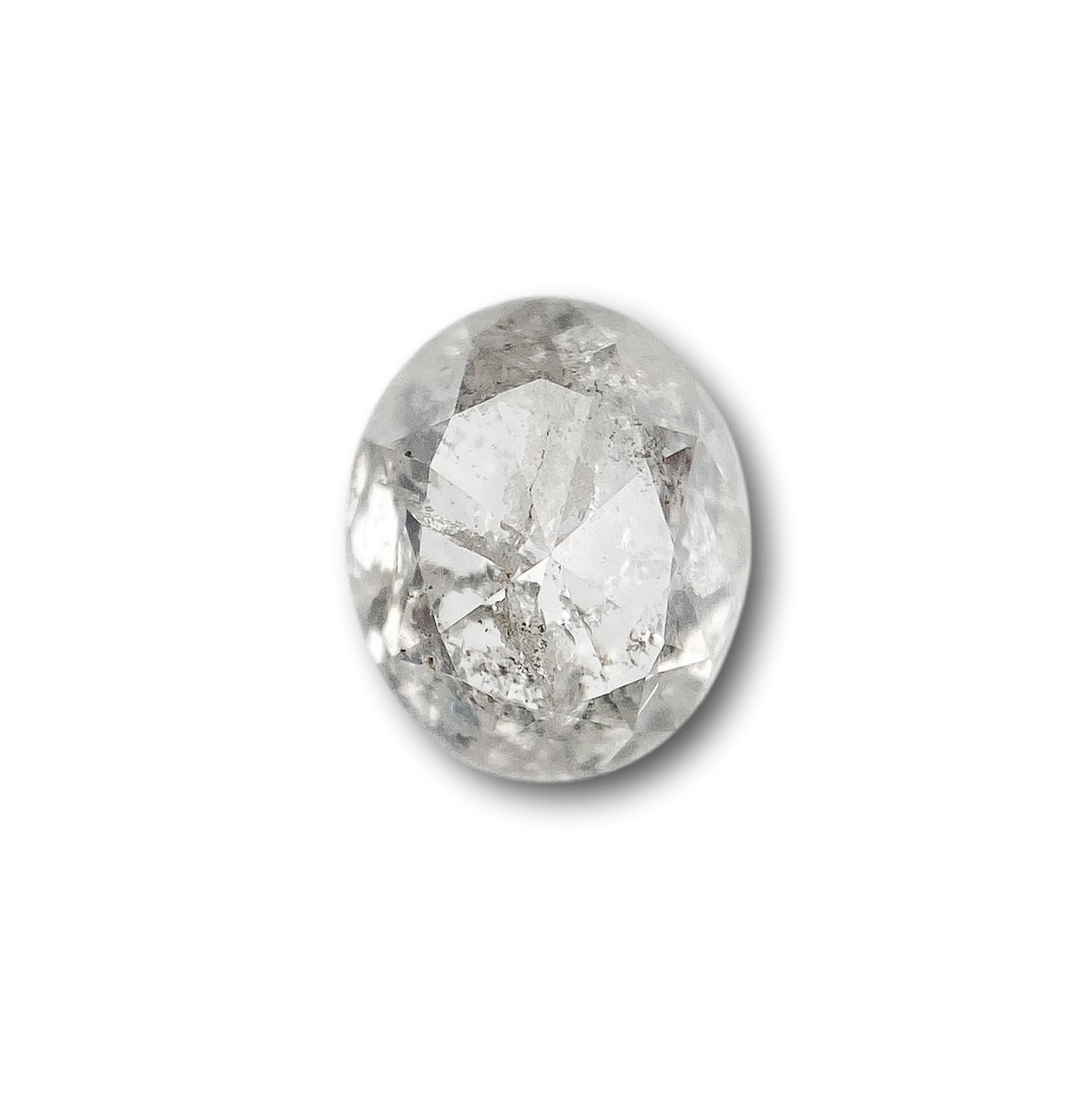 1.02ct | Salt & Pepper Oval Shape Rose Cut Diamond - Modern Rustic Diamond