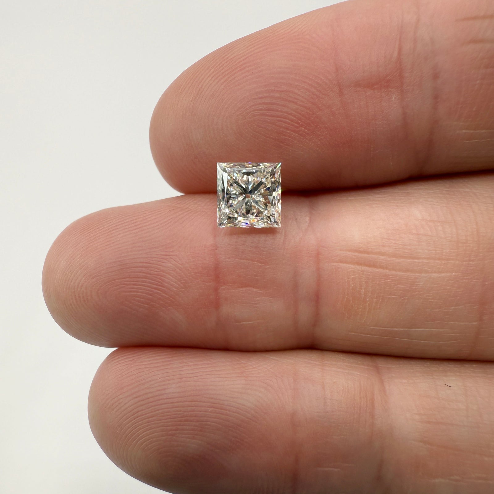 1.65ct | K/VVS2 Princess Shape Brilliant Cut Diamond (GIA) - Modern Rustic Diamond