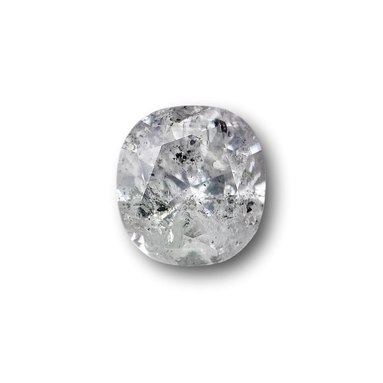 1.46ct | Salt & Pepper Cushion Shape Brilliant Cut Diamond - Modern Rustic Diamond