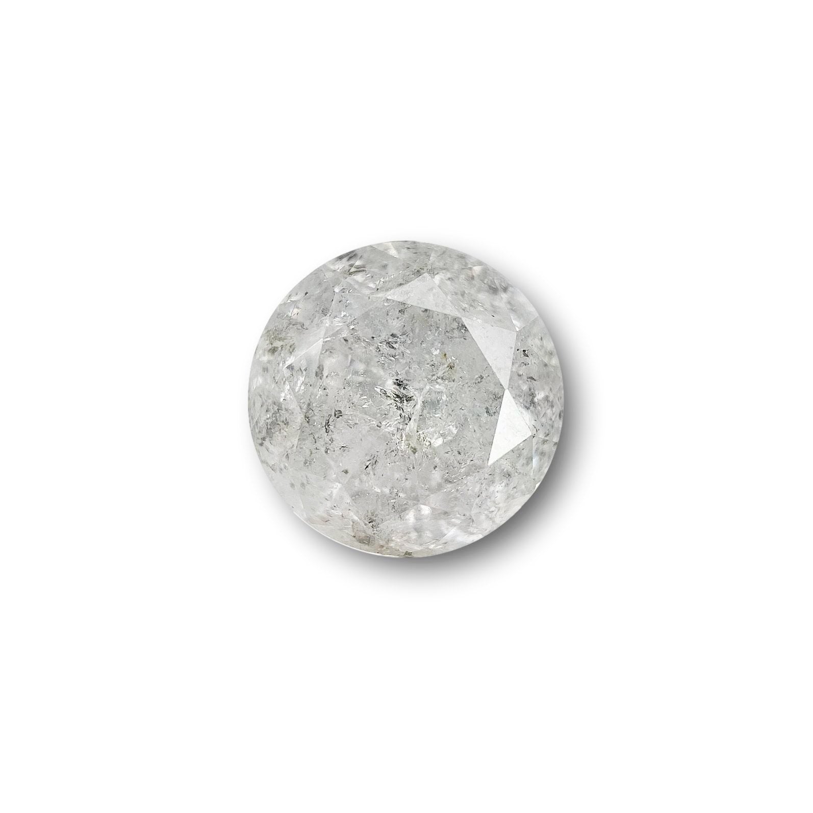 1.16ct | Salt & Pepper Round Shape Brilliant Cut Diamond - Modern Rustic Diamond