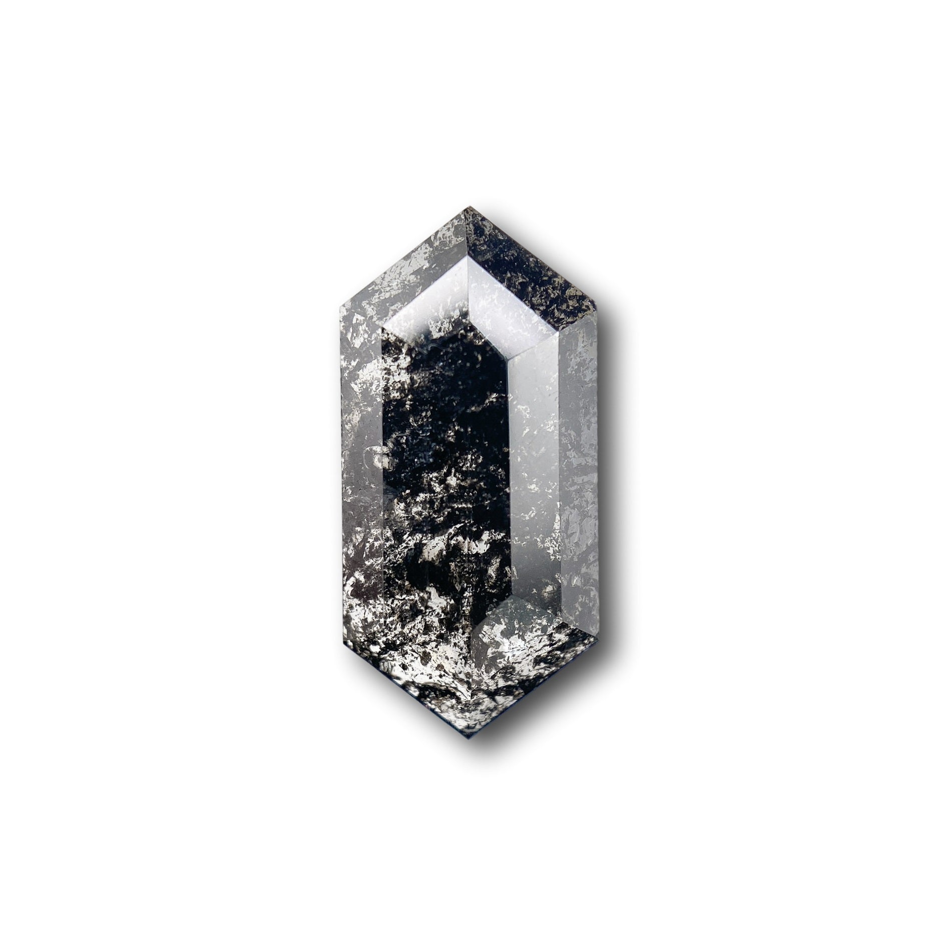 3.06ct | Rustic Hexagon Shape Rose Cut Diamond - Modern Rustic Diamond