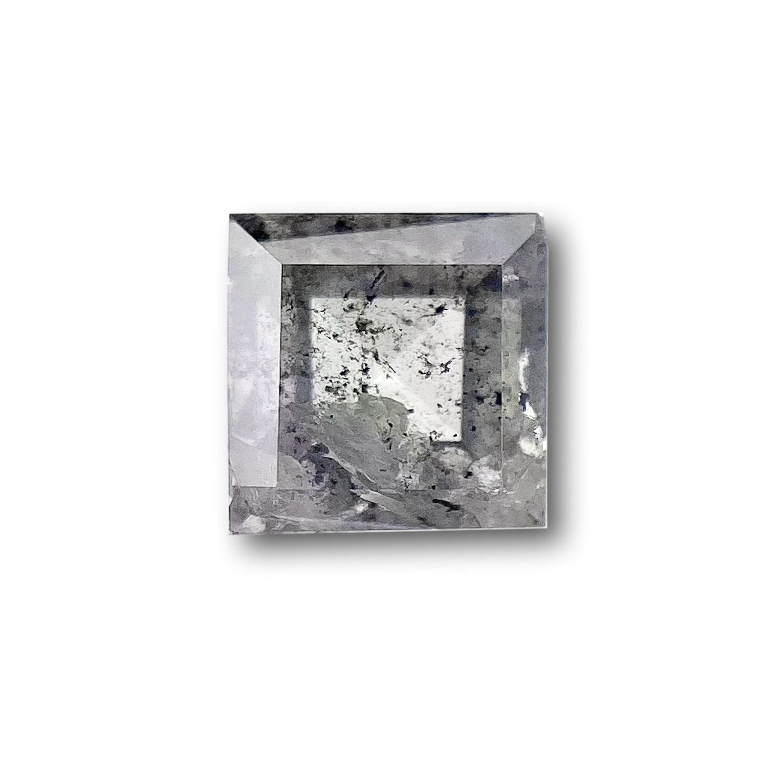 0.62ct | Salt & Pepper Lozenge Shape Step Cut Diamond - Modern Rustic Diamond