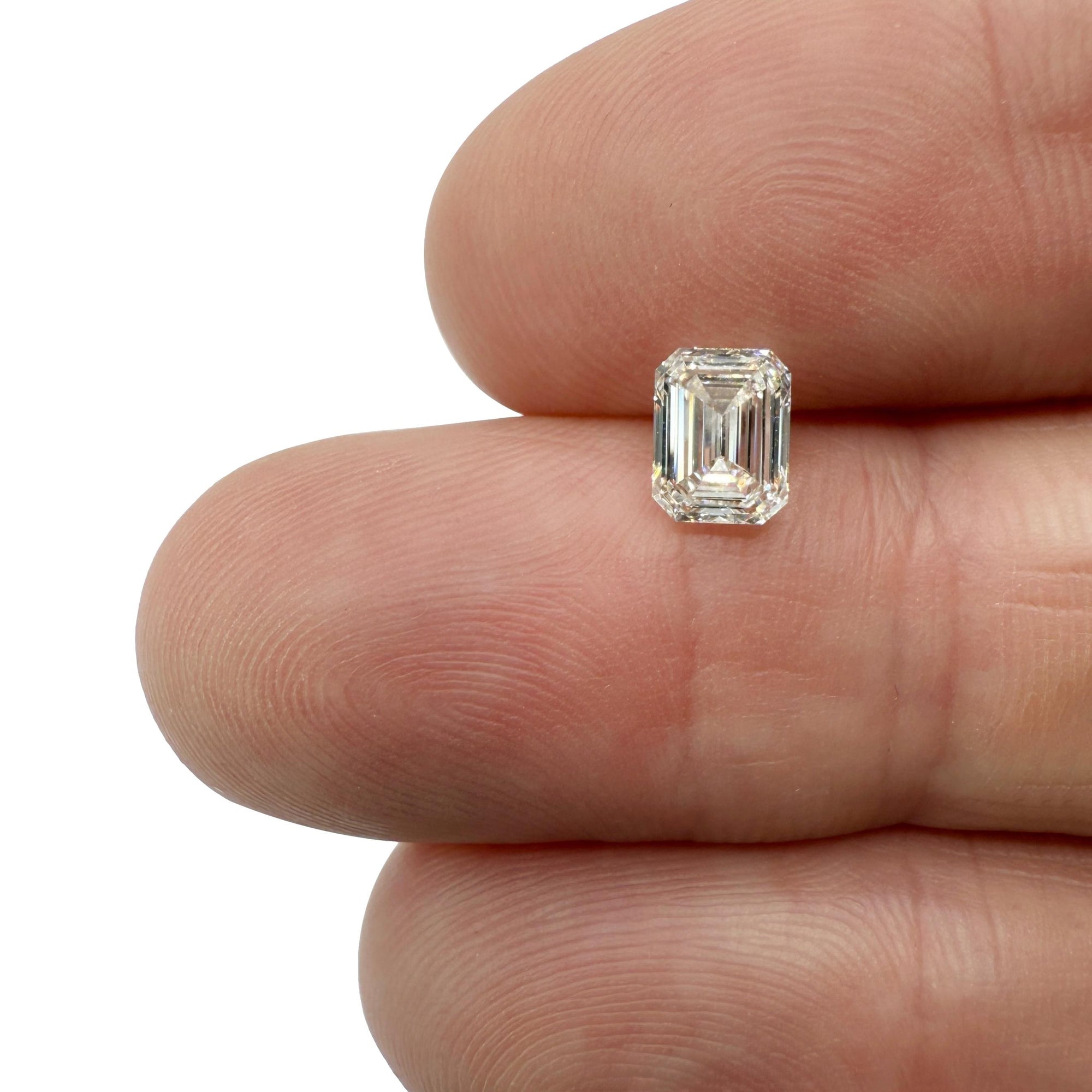 0.90ct | L/VS1 Emerald Shape Brilliant Cut Diamond (GIA) - Modern Rustic Diamond