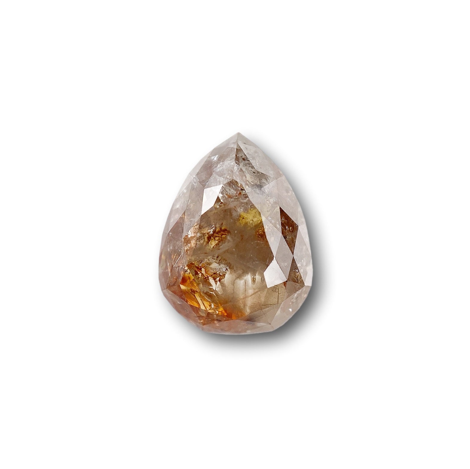 1.98ct | Rustic  Pear Shape Rose Cut Diamond - Modern Rustic Diamond